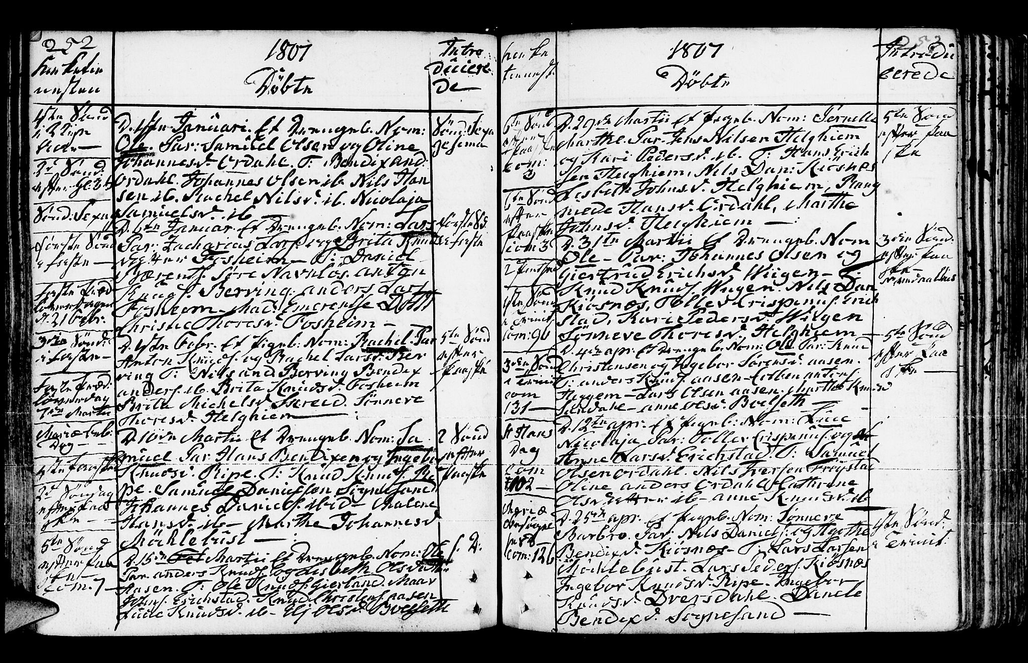 Jølster sokneprestembete, SAB/A-80701/H/Haa/Haaa/L0006: Parish register (official) no. A 6, 1790-1821, p. 252-253
