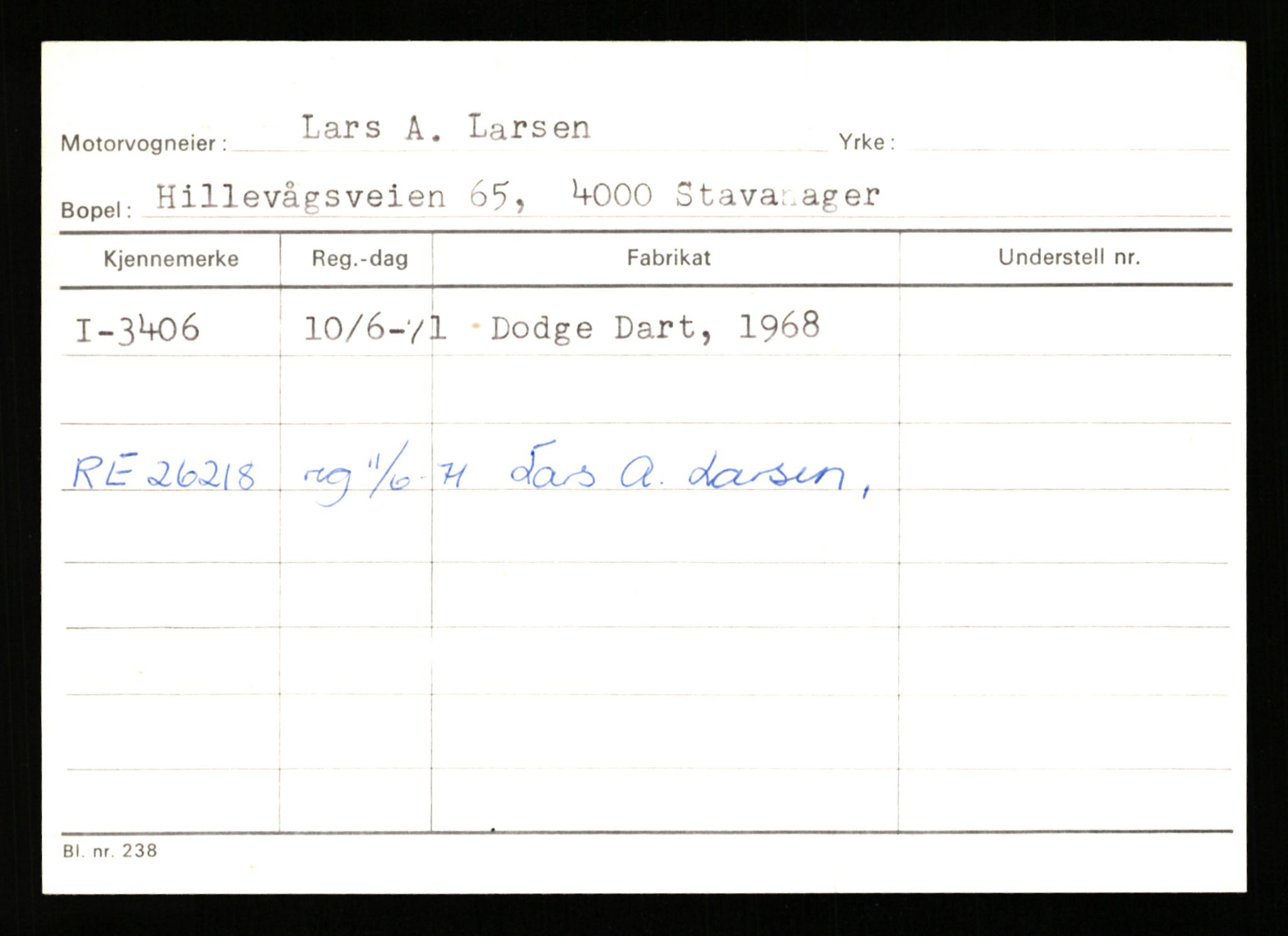 Stavanger trafikkstasjon, AV/SAST-A-101942/0/G/L0001: Registreringsnummer: 0 - 5782, 1930-1971, p. 2143