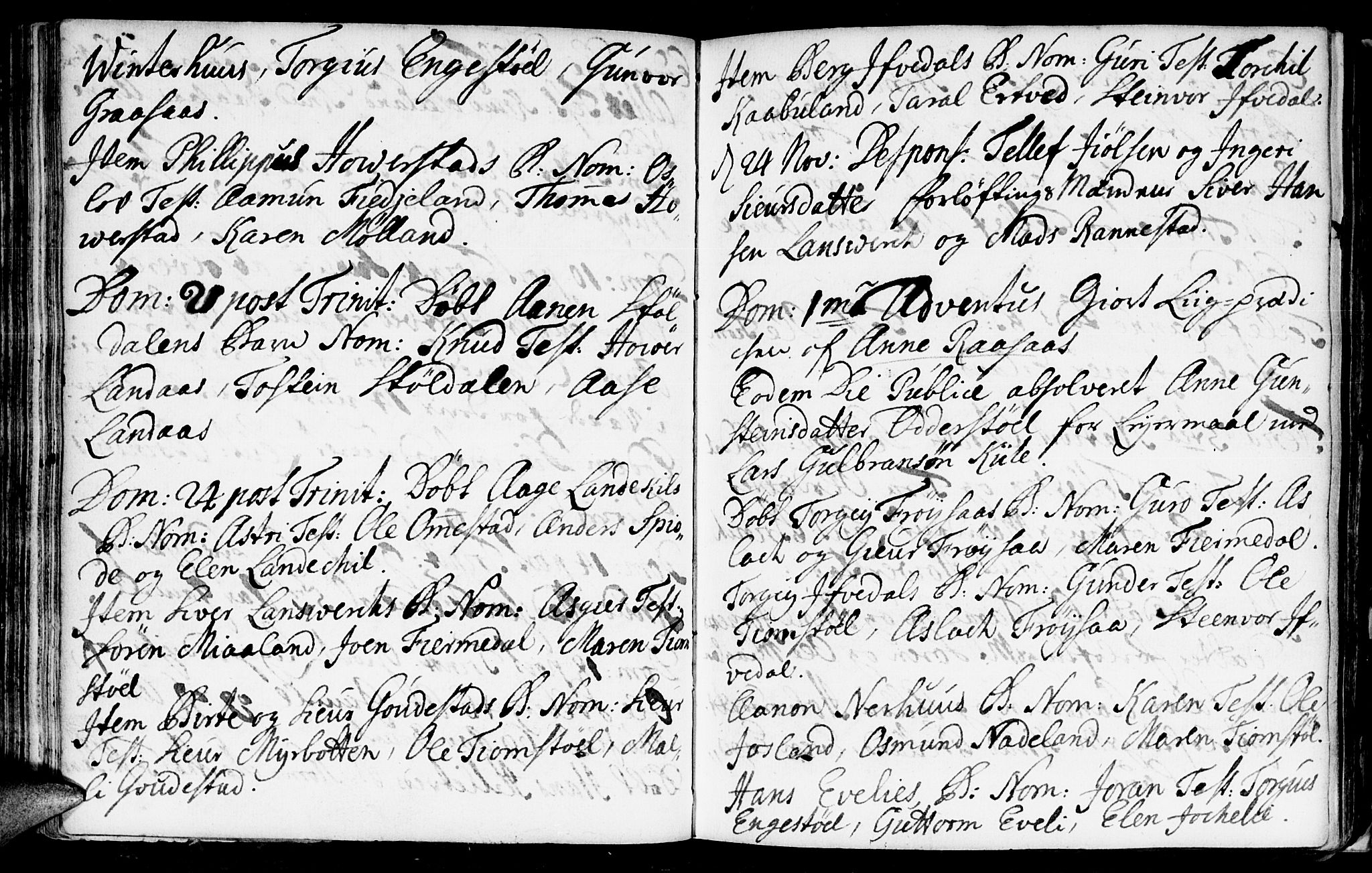 Evje sokneprestkontor, AV/SAK-1111-0008/F/Fa/Fac/L0001: Parish register (official) no. A 1, 1705-1764, p. 143-144