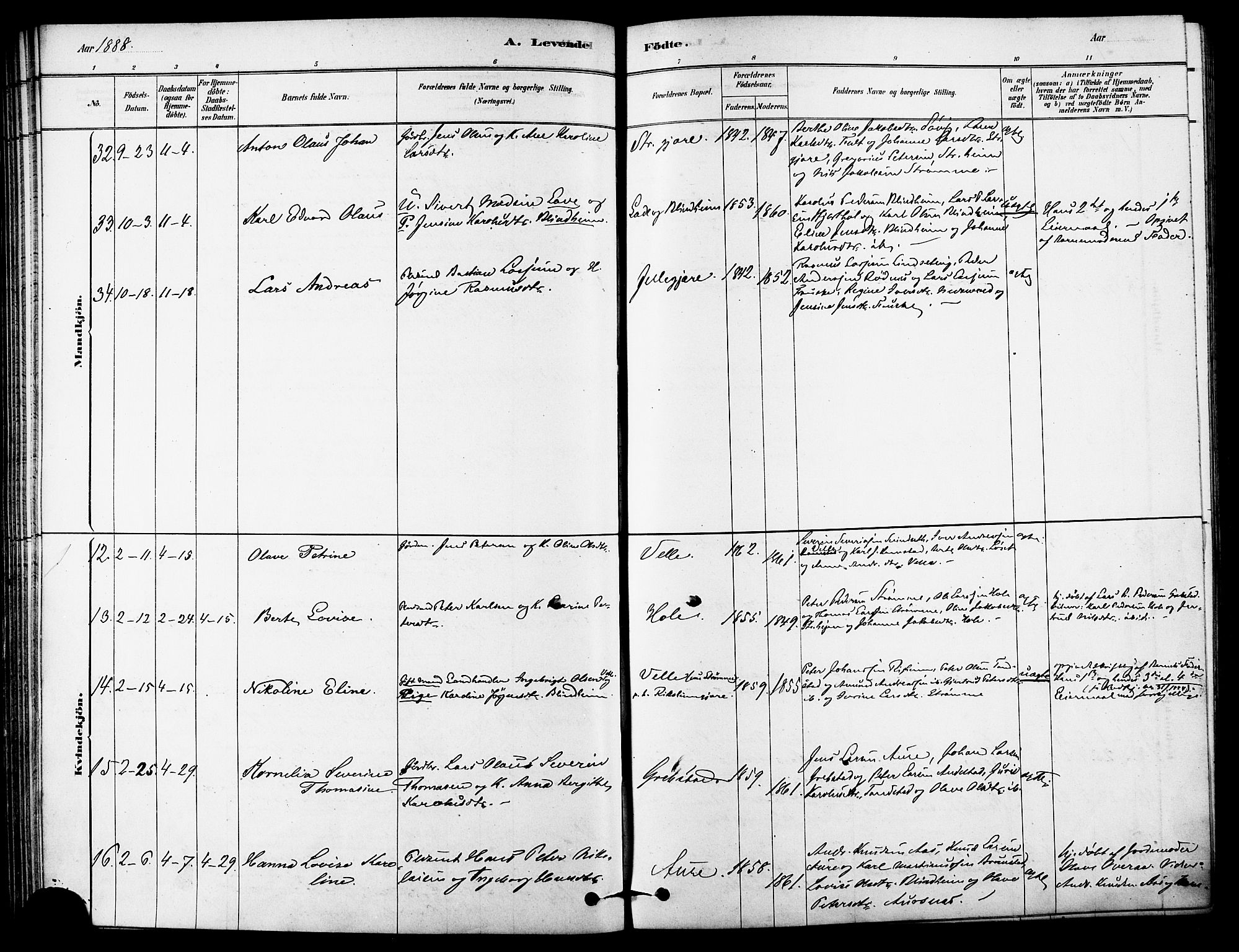 Ministerialprotokoller, klokkerbøker og fødselsregistre - Møre og Romsdal, AV/SAT-A-1454/523/L0334: Parish register (official) no. 523A01, 1878-1891