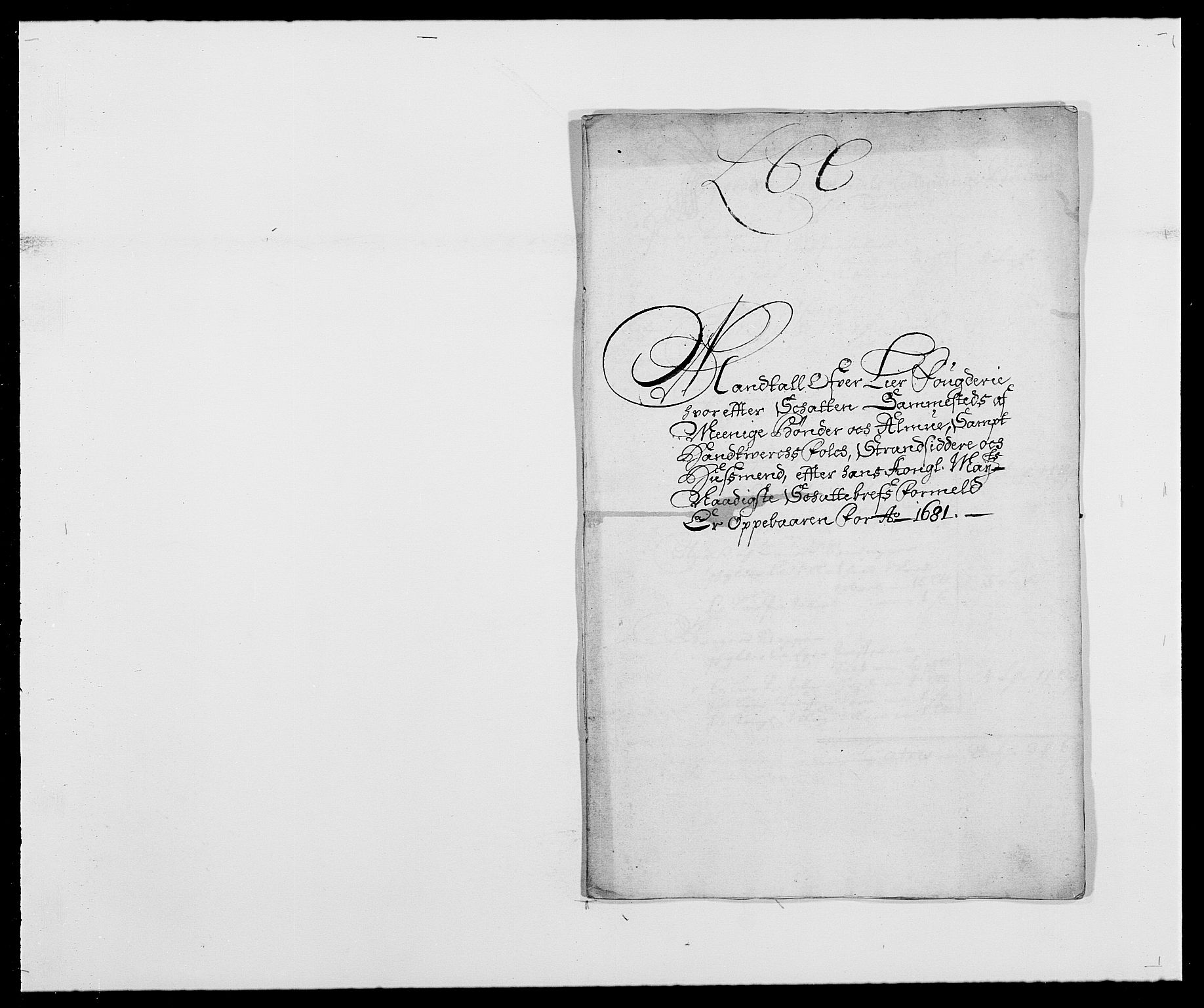 Rentekammeret inntil 1814, Reviderte regnskaper, Fogderegnskap, RA/EA-4092/R27/L1686: Fogderegnskap Lier, 1678-1686, p. 311