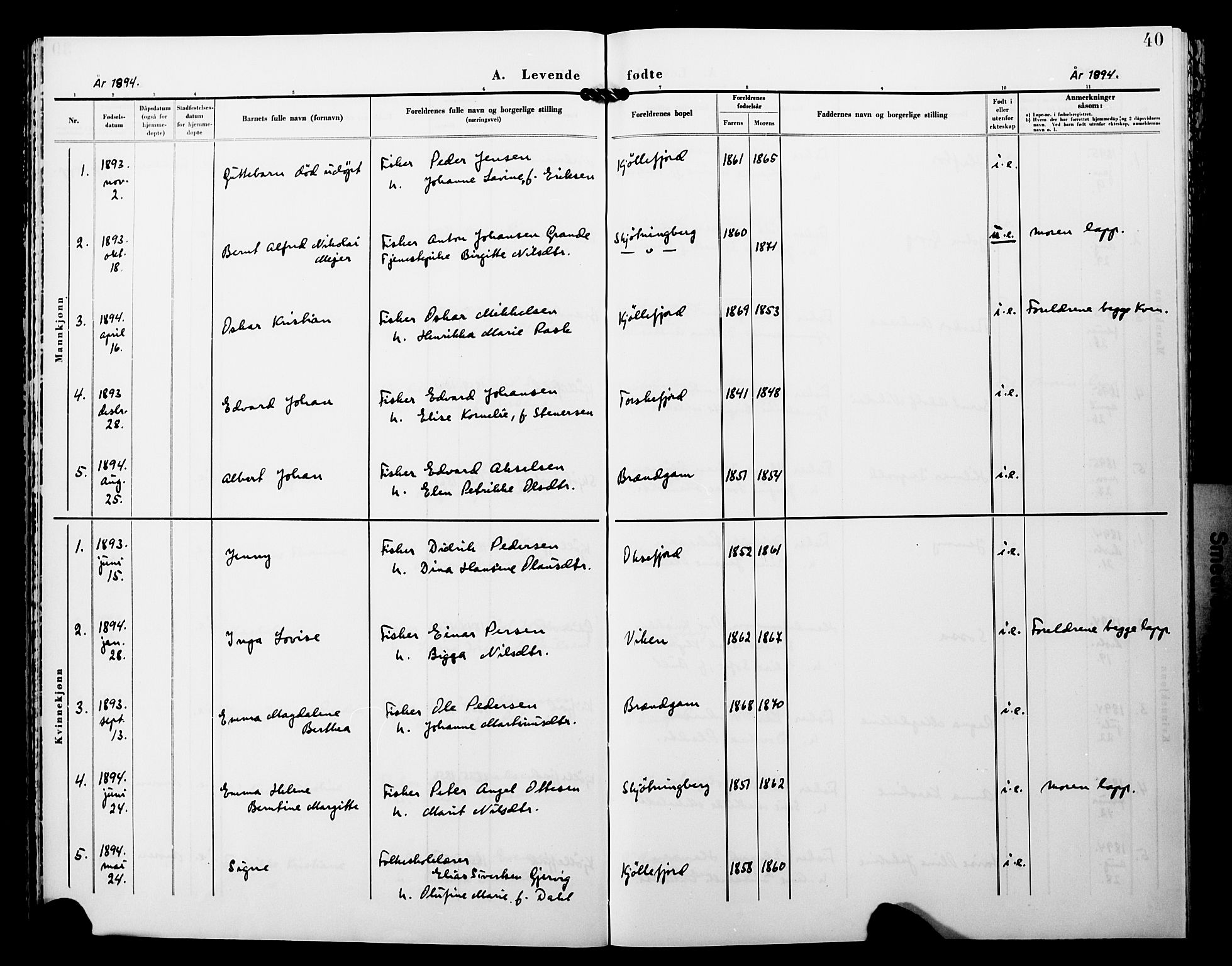 Lebesby sokneprestkontor, AV/SATØ-S-1353/H/Ha/L0005kirke: Parish register (official) no. 5, 1870-1902, p. 40