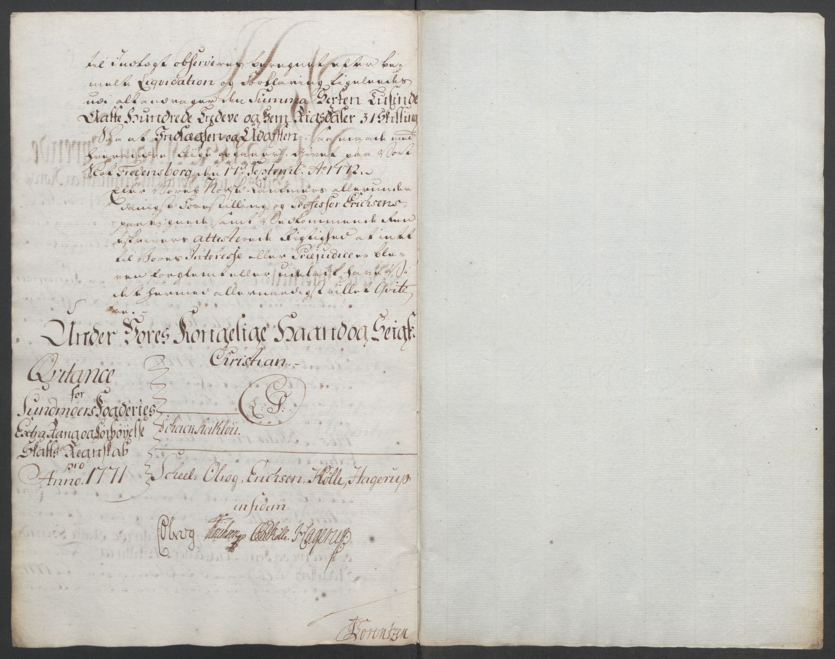 Rentekammeret inntil 1814, Reviderte regnskaper, Fogderegnskap, RA/EA-4092/R54/L3645: Ekstraskatten Sunnmøre, 1762-1772, p. 203