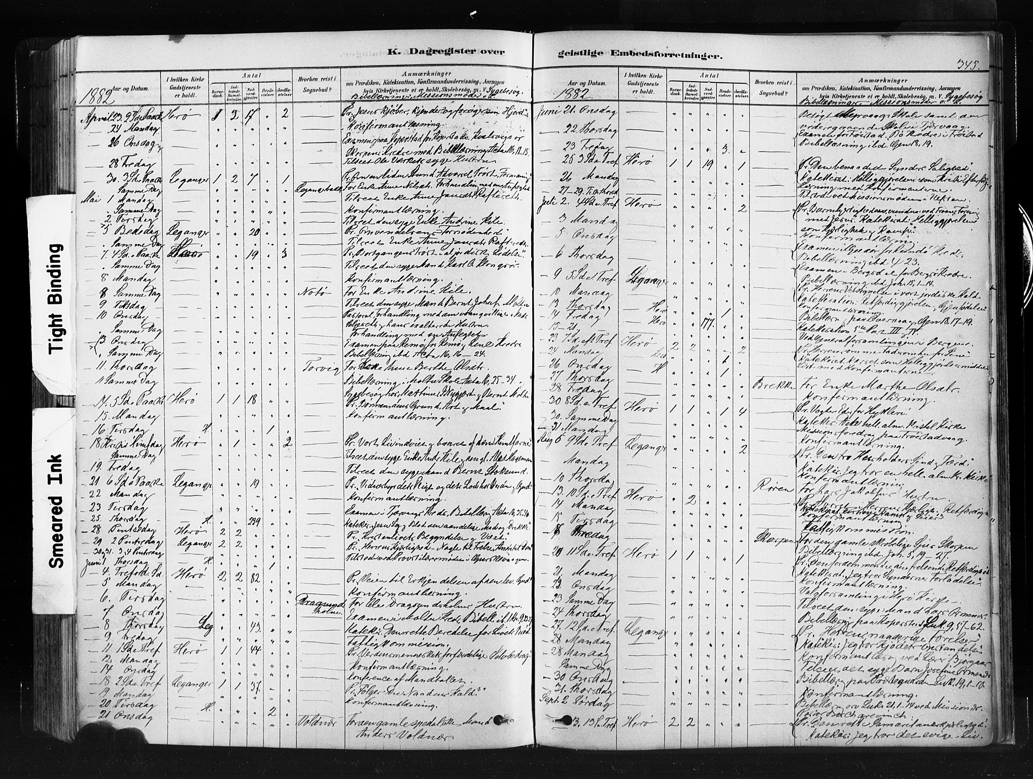 Ministerialprotokoller, klokkerbøker og fødselsregistre - Møre og Romsdal, SAT/A-1454/507/L0073: Parish register (official) no. 507A08, 1878-1904, p. 345