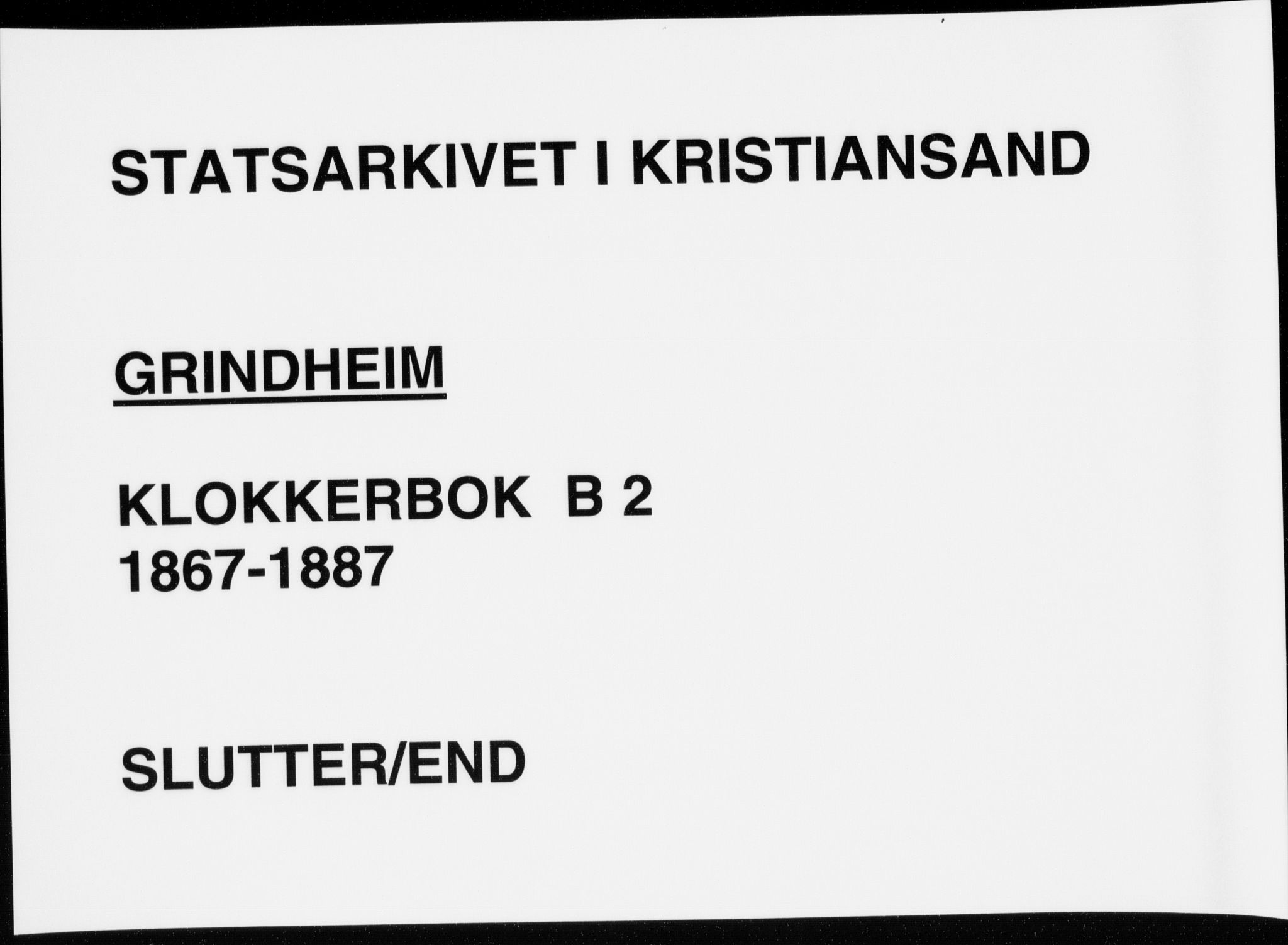 Bjelland sokneprestkontor, SAK/1111-0005/F/Fb/Fbc/L0002: Parish register (copy) no. B 2, 1867-1887