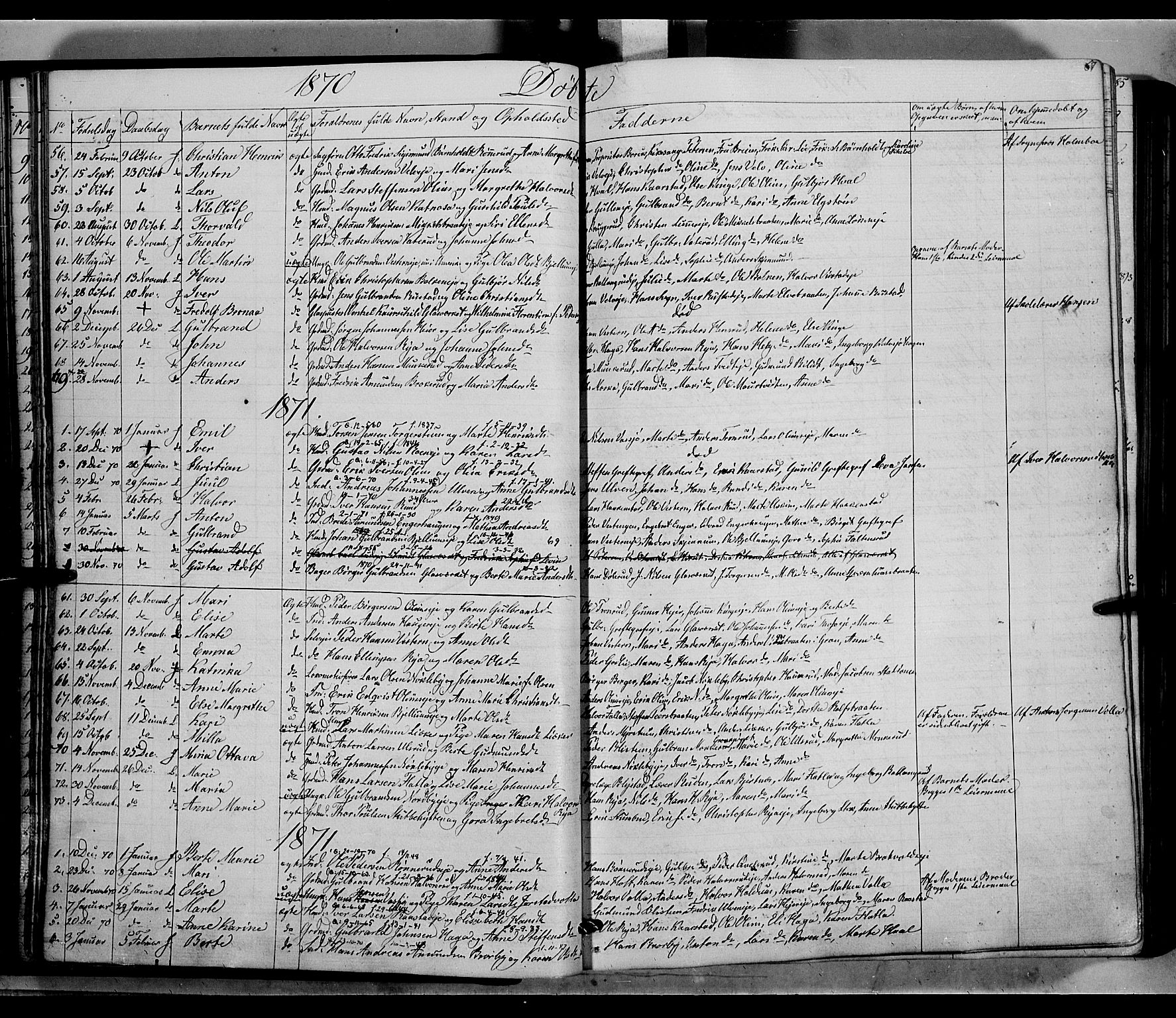 Jevnaker prestekontor, SAH/PREST-116/H/Ha/Haa/L0007: Parish register (official) no. 7, 1858-1876, p. 67