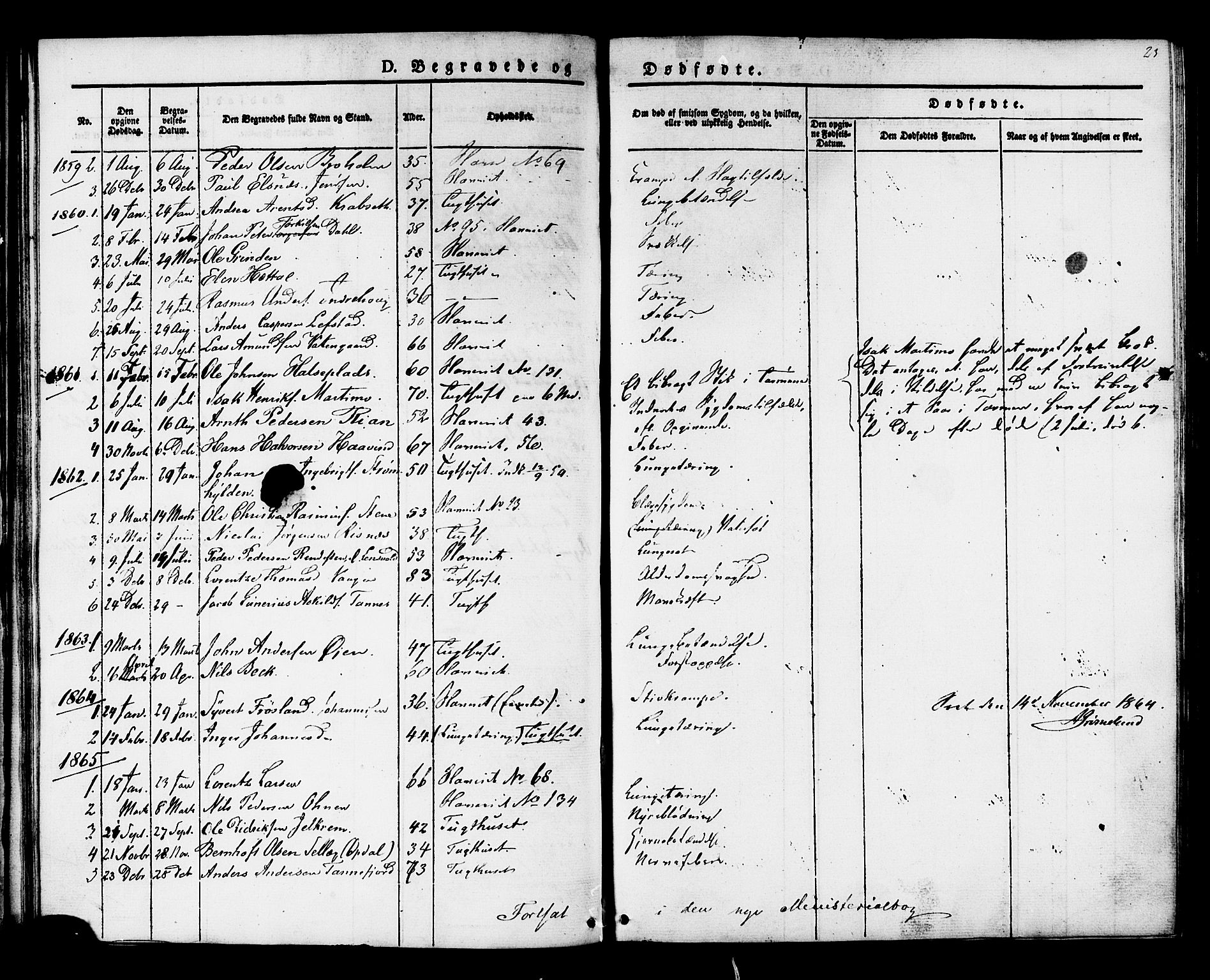 Ministerialprotokoller, klokkerbøker og fødselsregistre - Sør-Trøndelag, SAT/A-1456/624/L0480: Parish register (official) no. 624A01, 1841-1864, p. 23