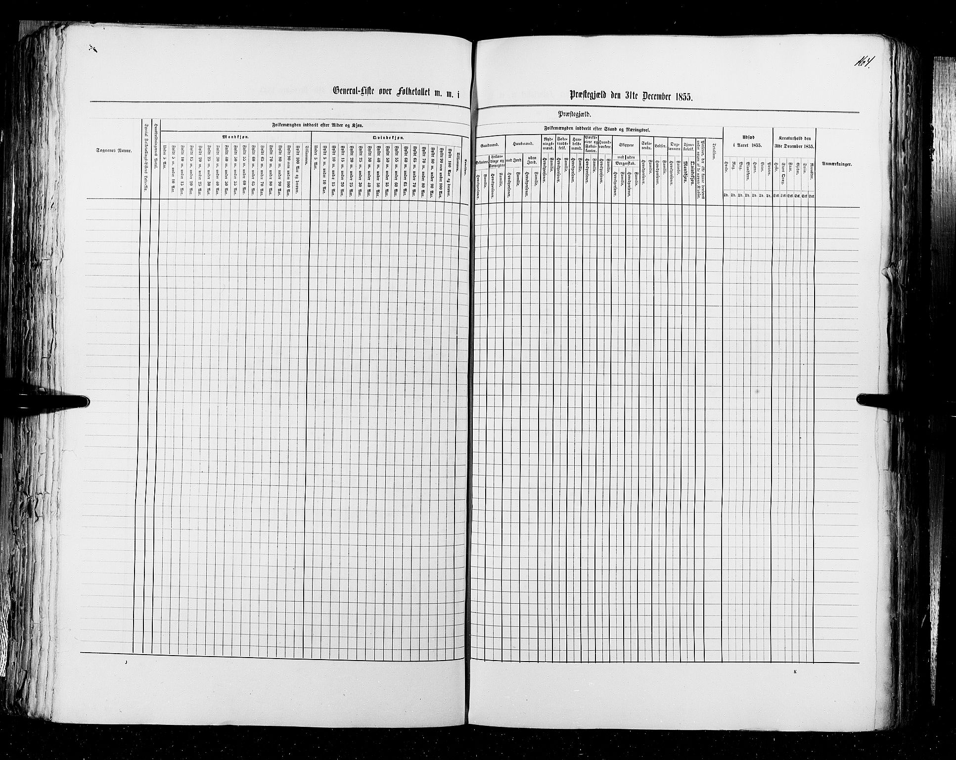 RA, Census 1855, vol. 3: Bratsberg amt, Nedenes amt og Lister og Mandal amt, 1855, p. 164