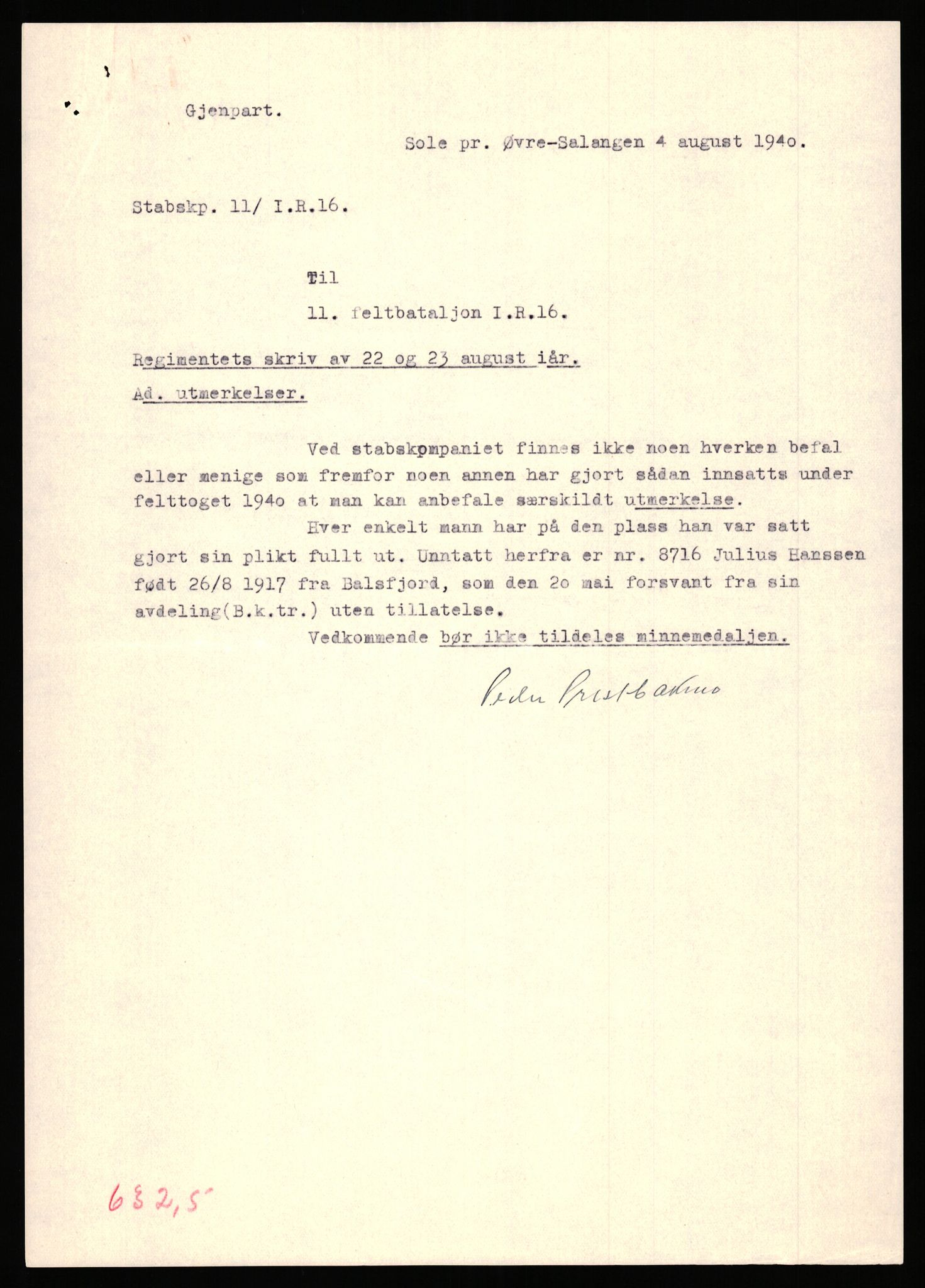 Forsvaret, Forsvarets krigshistoriske avdeling, AV/RA-RAFA-2017/Y/Yb/L0149: II-C-11-632-637  -  6. Divisjon, 1940, p. 660