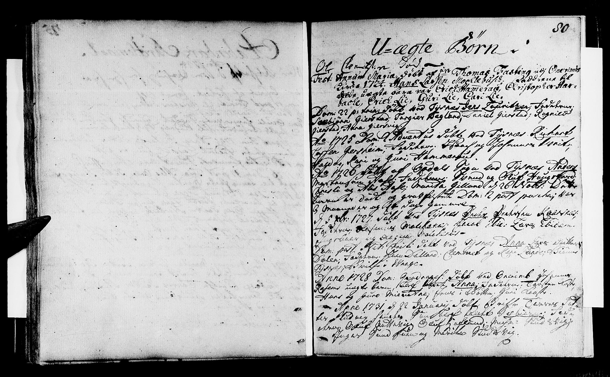 Tysnes sokneprestembete, SAB/A-78601/H/Haa: Parish register (official) no. A 1, 1723-1731, p. 80