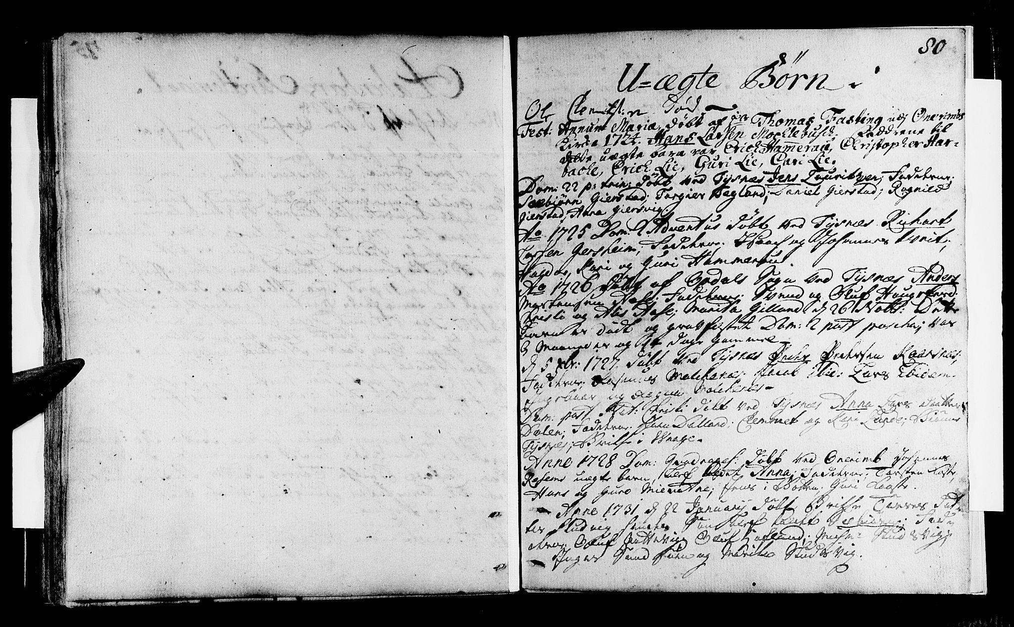 Tysnes sokneprestembete, AV/SAB-A-78601/H/Haa: Parish register (official) no. A 1, 1723-1731, p. 80