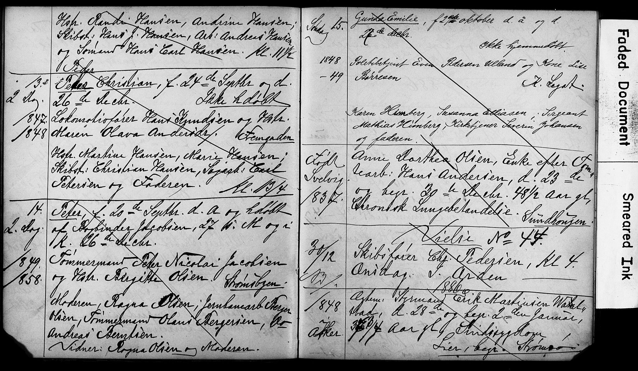 Strømsø kirkebøker, SAKO/A-246/Y/Ya/L0002: Parish register draft no. I 2, 1882-1886