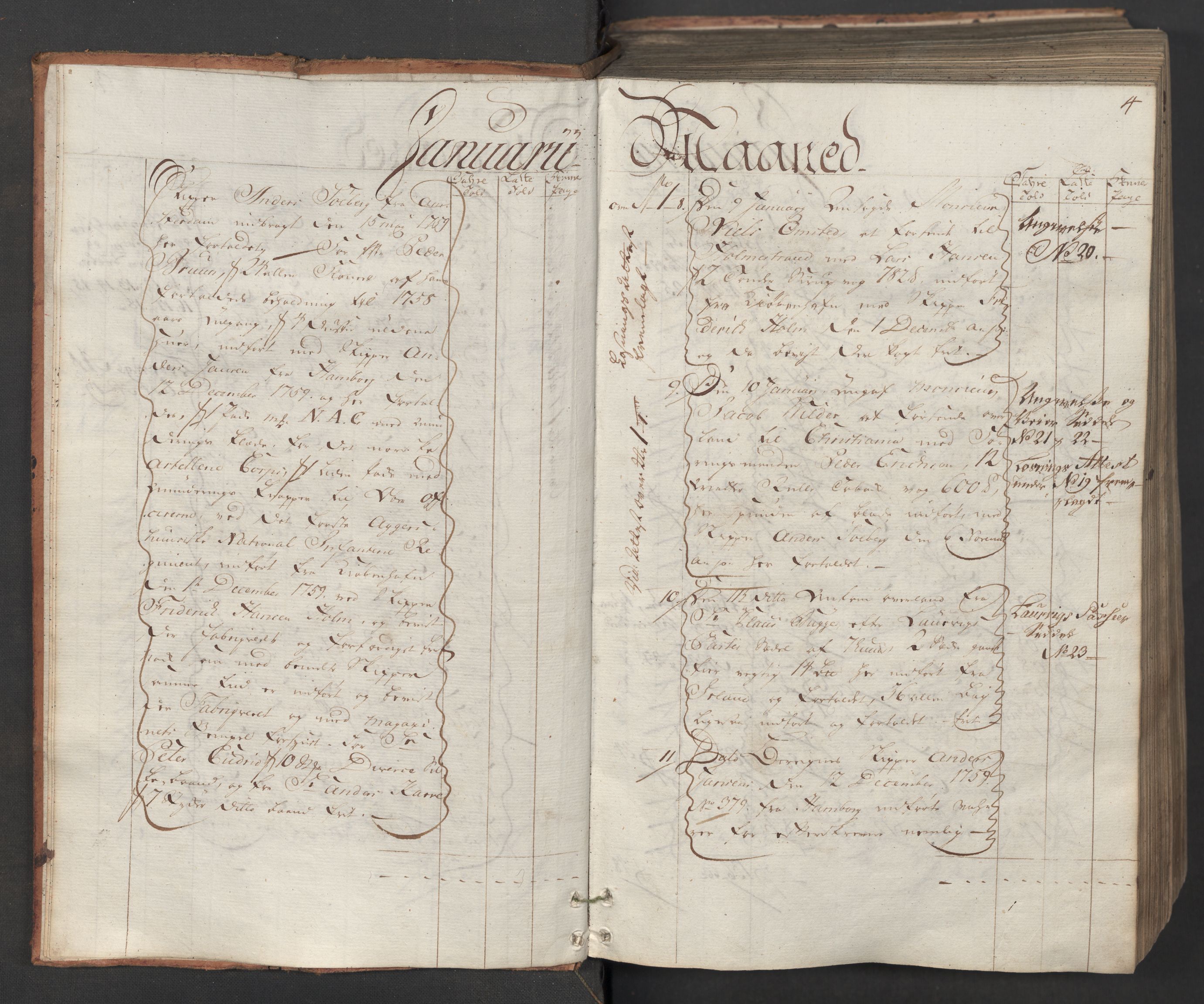 Generaltollkammeret, tollregnskaper, AV/RA-EA-5490/R08/L0046/0001: Tollregnskaper Drammen / Inngående hovedtollbok, 1760