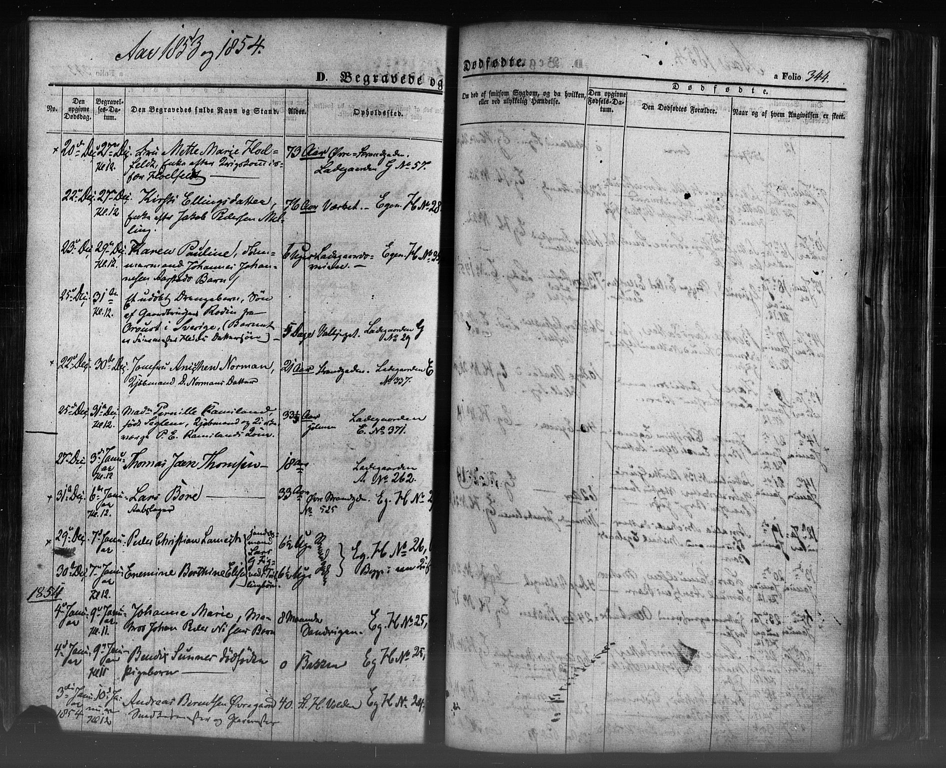 Domkirken sokneprestkontor, SAST/A-101812/001/30/30BB/L0009: Parish register (copy) no. B 9, 1850-1858, p. 344
