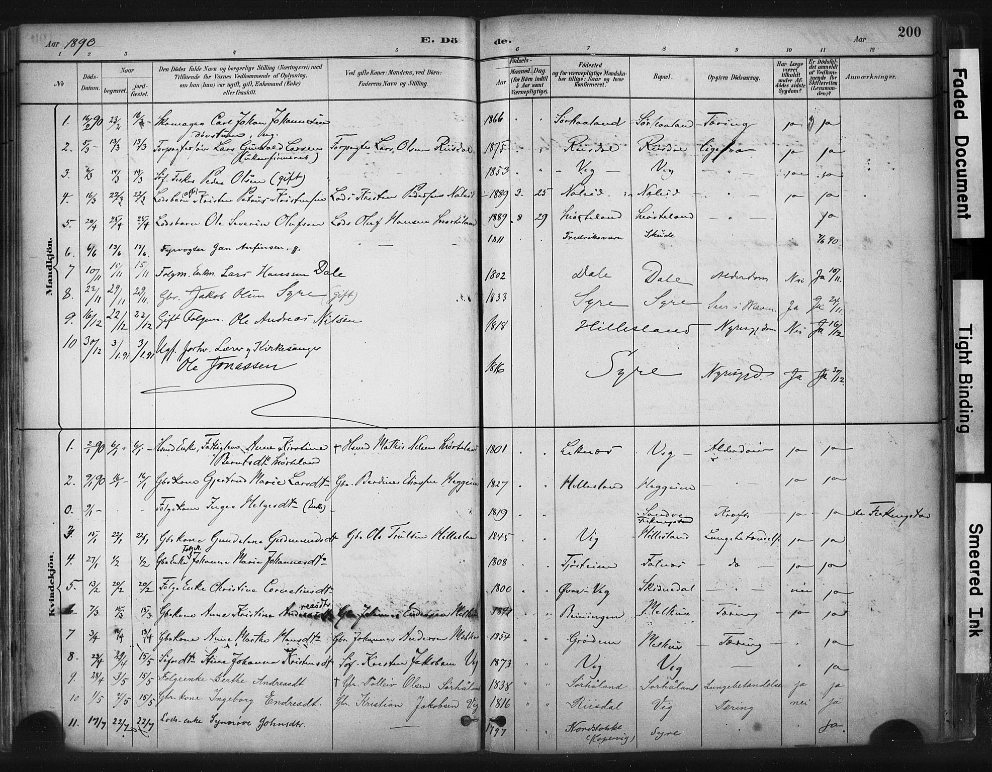 Skudenes sokneprestkontor, SAST/A -101849/H/Ha/Haa/L0009: Parish register (official) no. A 6, 1882-1912, p. 200