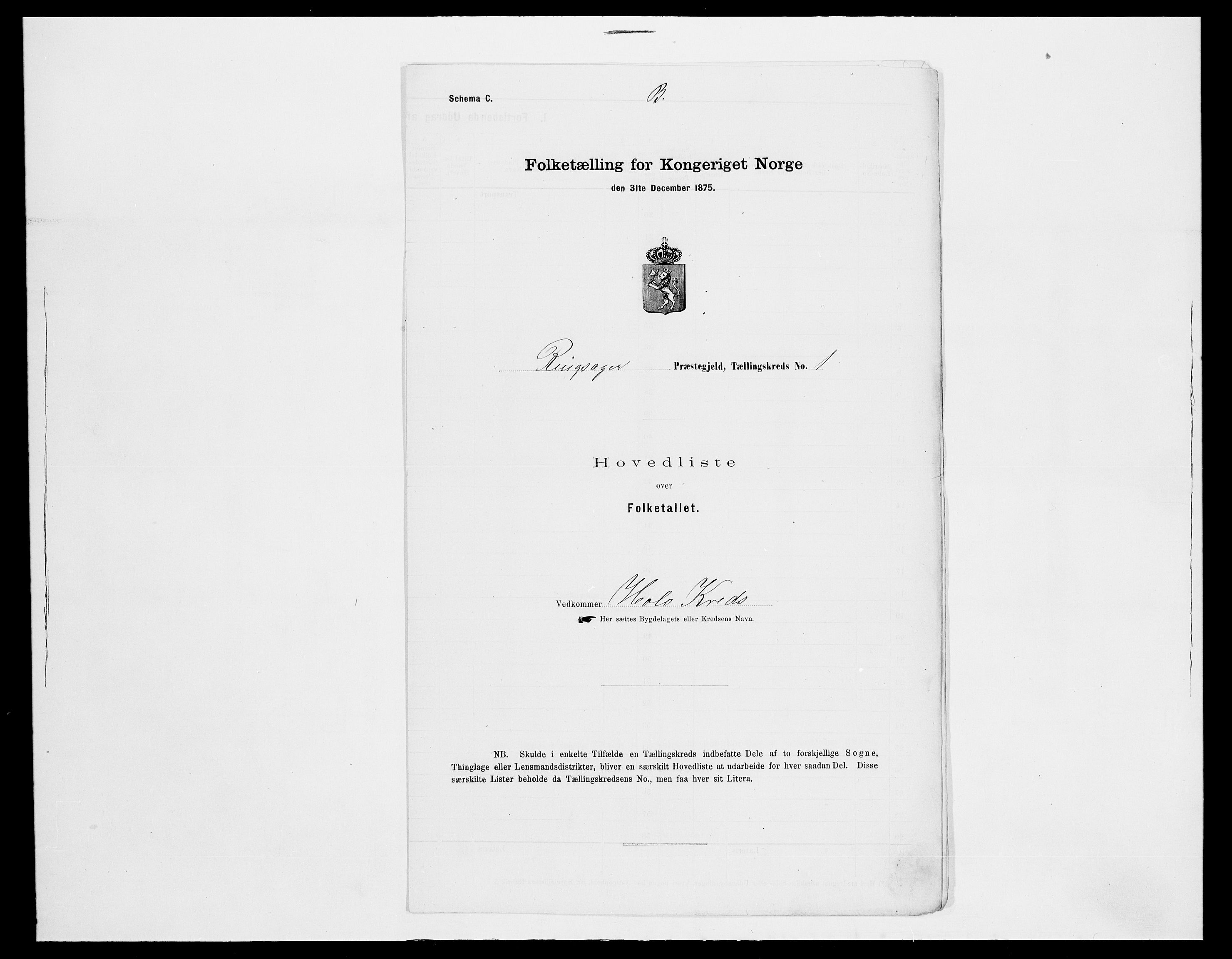 SAH, 1875 census for 0412P Ringsaker, 1875, p. 32