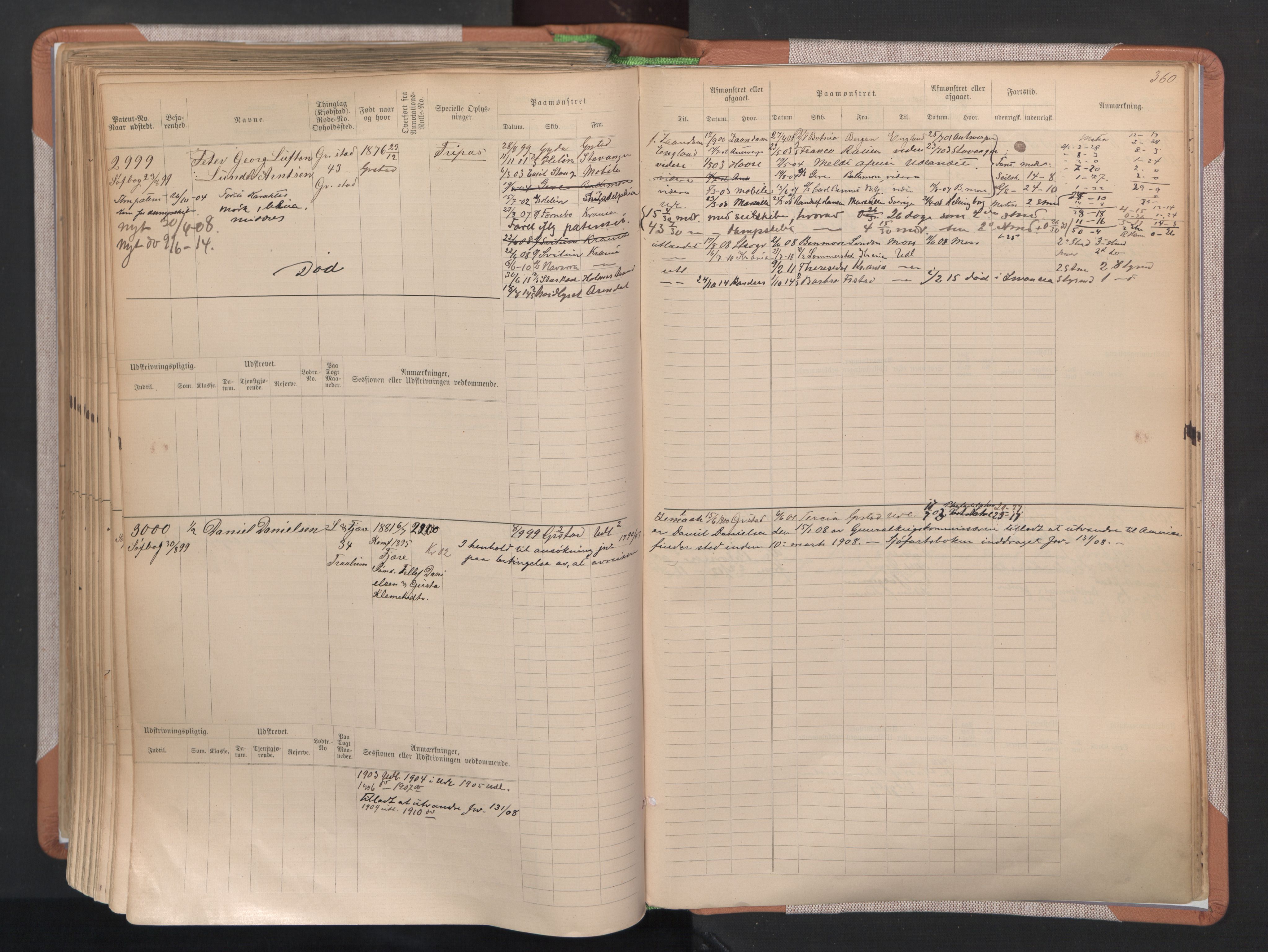 Grimstad mønstringskrets, AV/SAK-2031-0013/F/Fb/L0004: Hovedrulle A nr 2277-3042, F-7, 1889-1940, p. 368