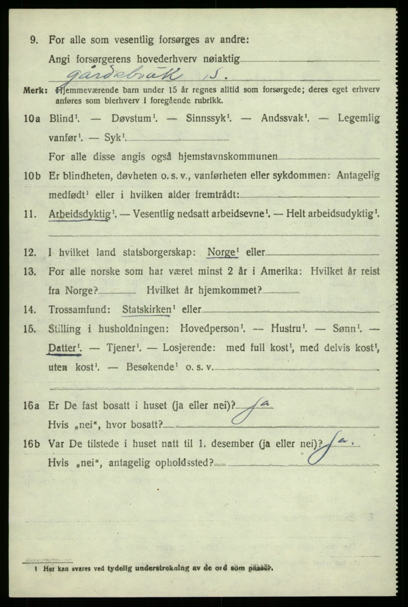 SAB, 1920 census for Samnanger, 1920, p. 4112