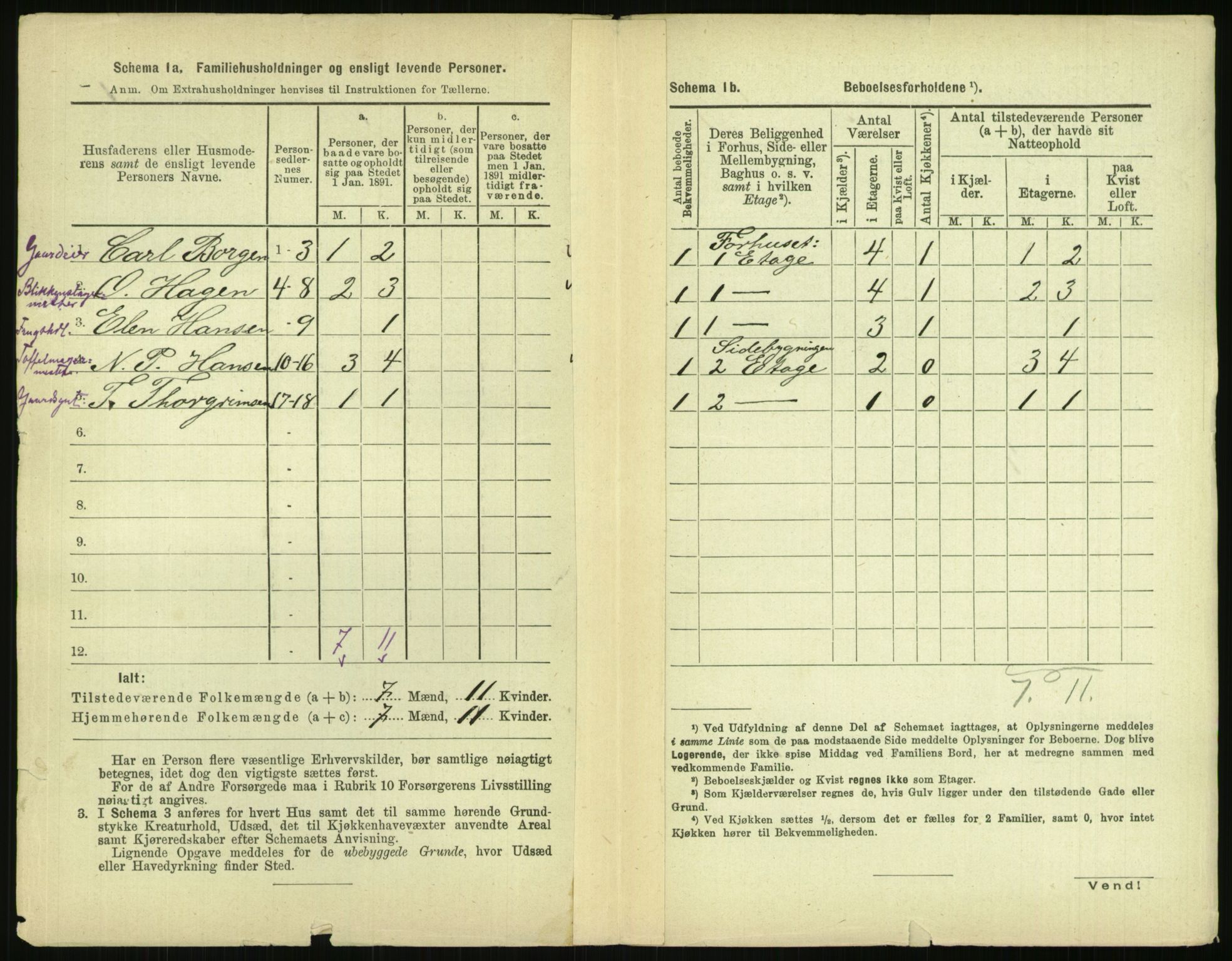 RA, 1891 census for 0301 Kristiania, 1891, p. 83096