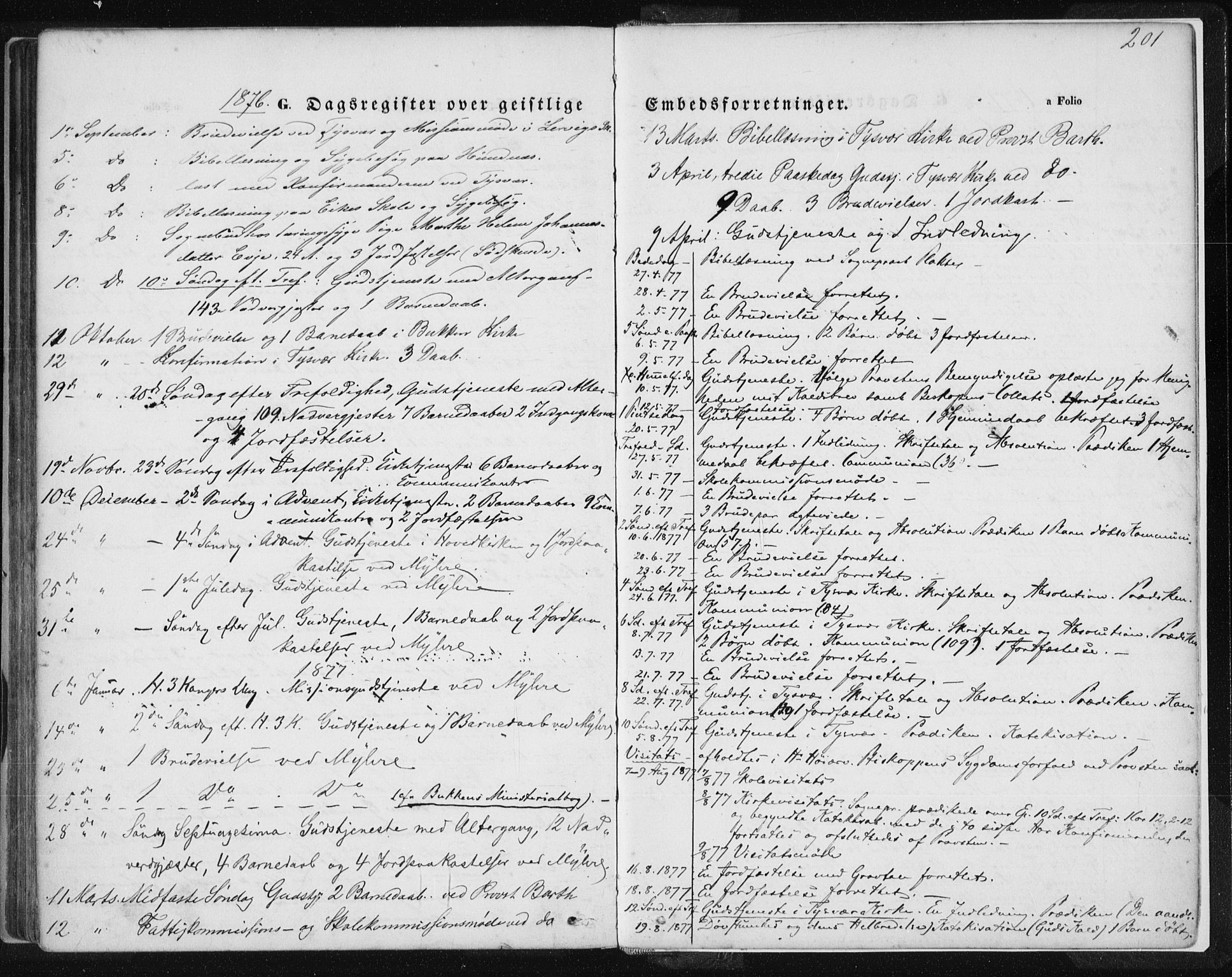 Tysvær sokneprestkontor, SAST/A -101864/H/Ha/Haa/L0005: Parish register (official) no. A 5, 1865-1878, p. 201