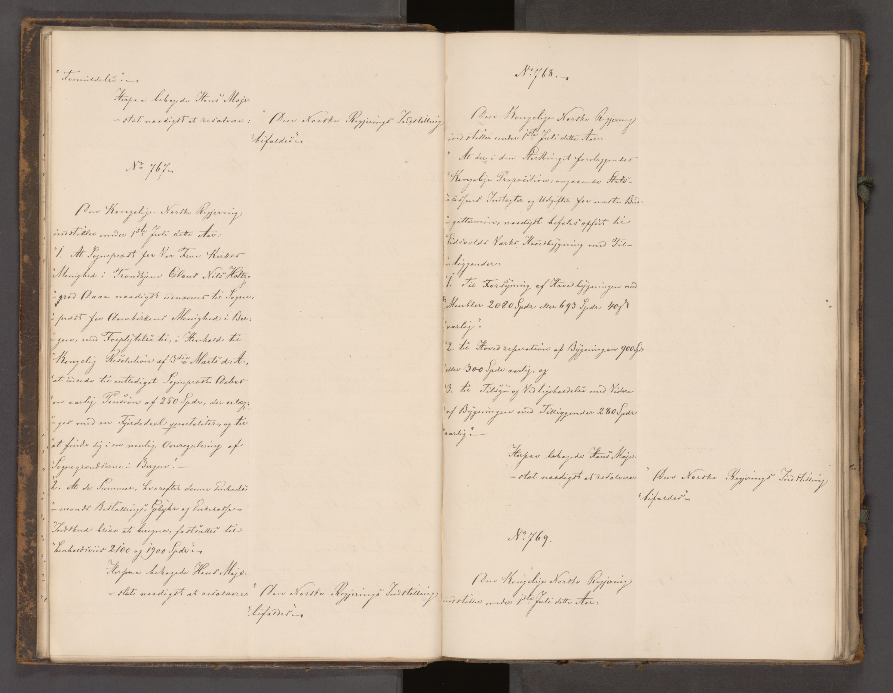 Statsrådssekretariatet, AV/RA-S-1001/A/Ab/L0104: Kgl. res. nr. 724-1001b, 2. halvår, 1865