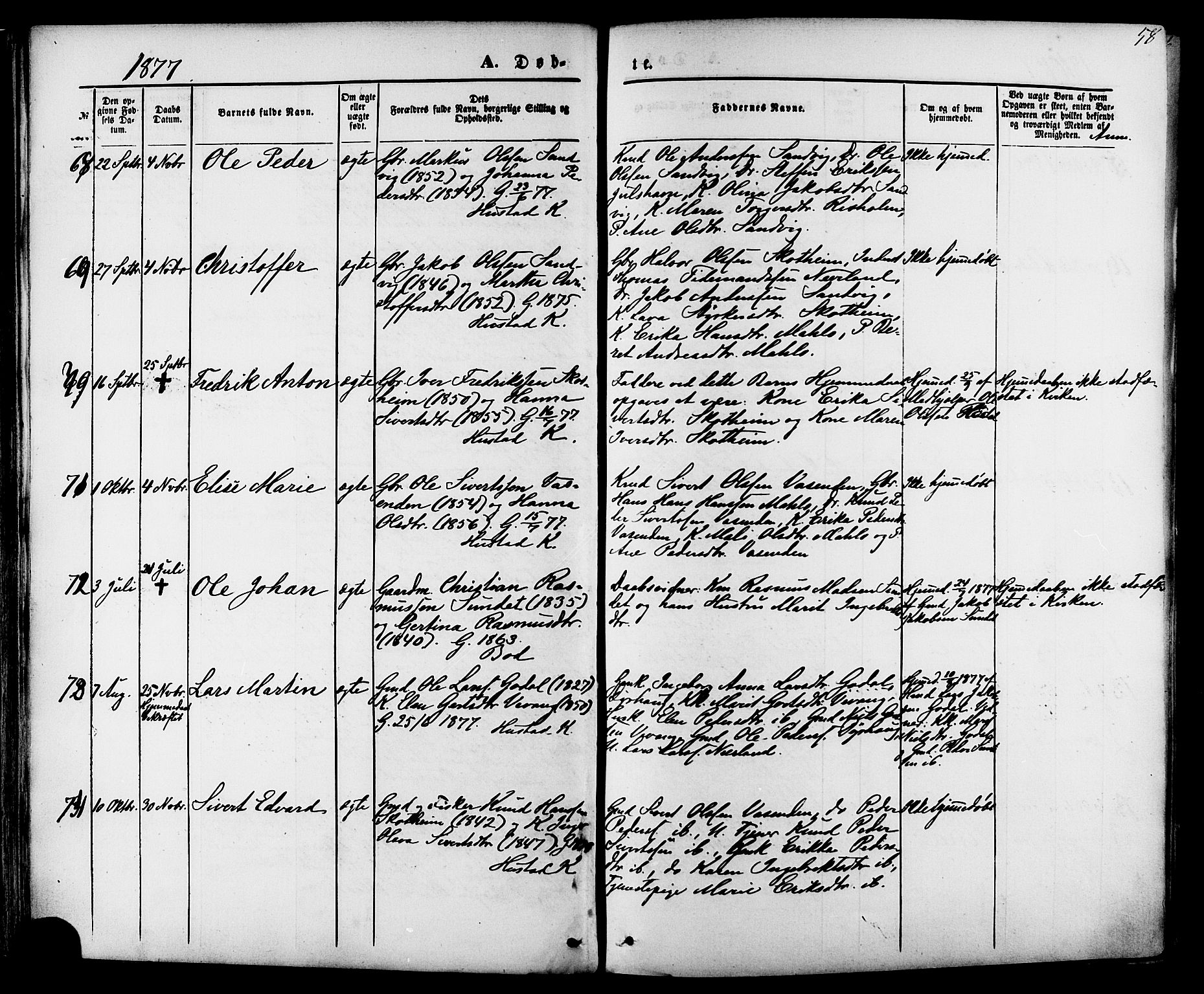 Ministerialprotokoller, klokkerbøker og fødselsregistre - Møre og Romsdal, AV/SAT-A-1454/566/L0768: Parish register (official) no. 566A07, 1869-1881, p. 58