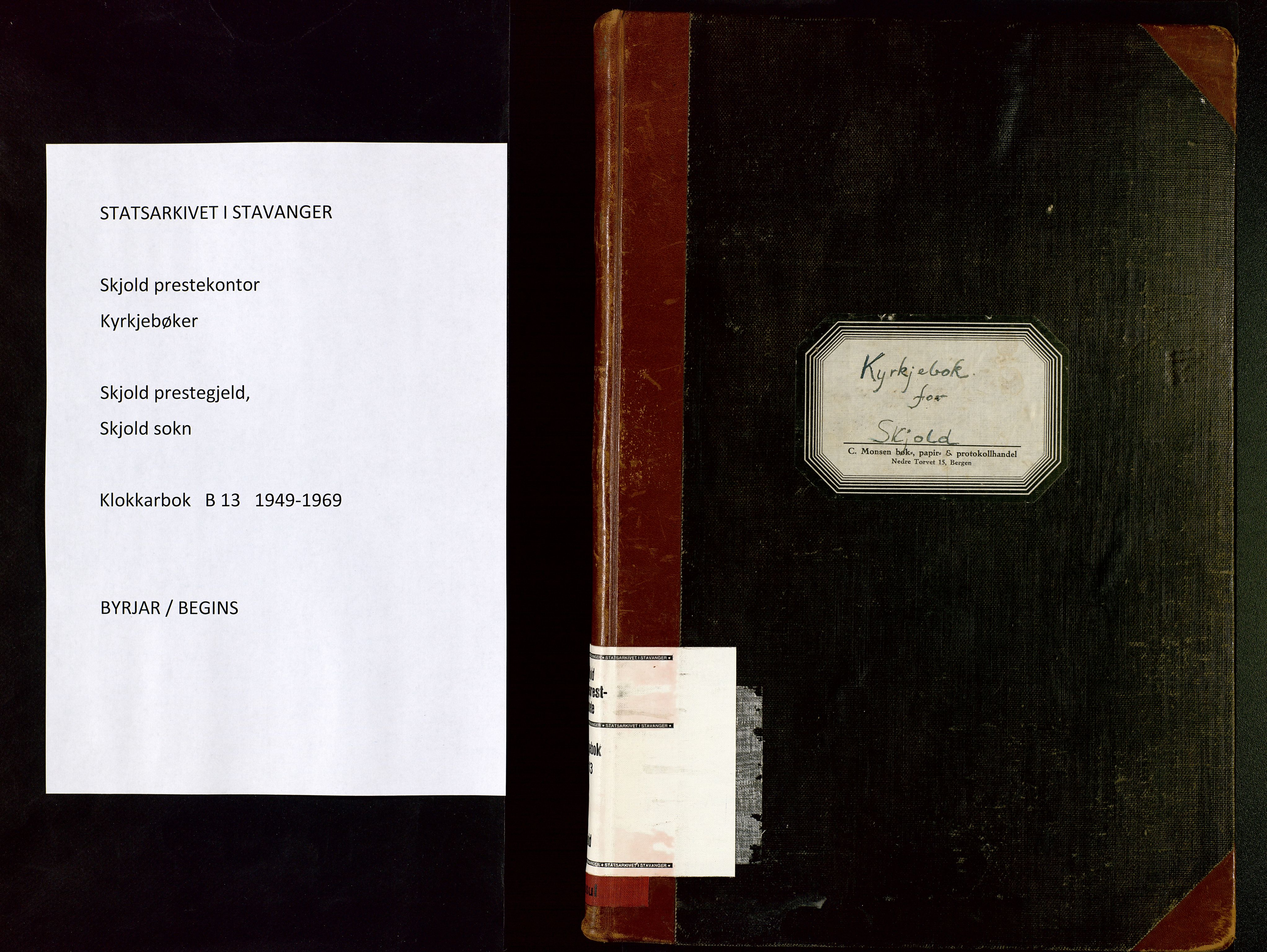 Skjold sokneprestkontor, SAST/A-101847/H/Ha/Hab/L0013: Parish register (copy) no. B 13, 1949-1969