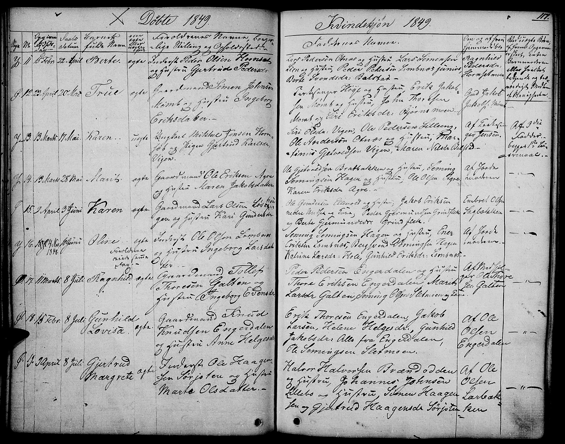 Rendalen prestekontor, AV/SAH-PREST-054/H/Ha/Haa/L0004: Parish register (official) no. 4, 1829-1852, p. 117