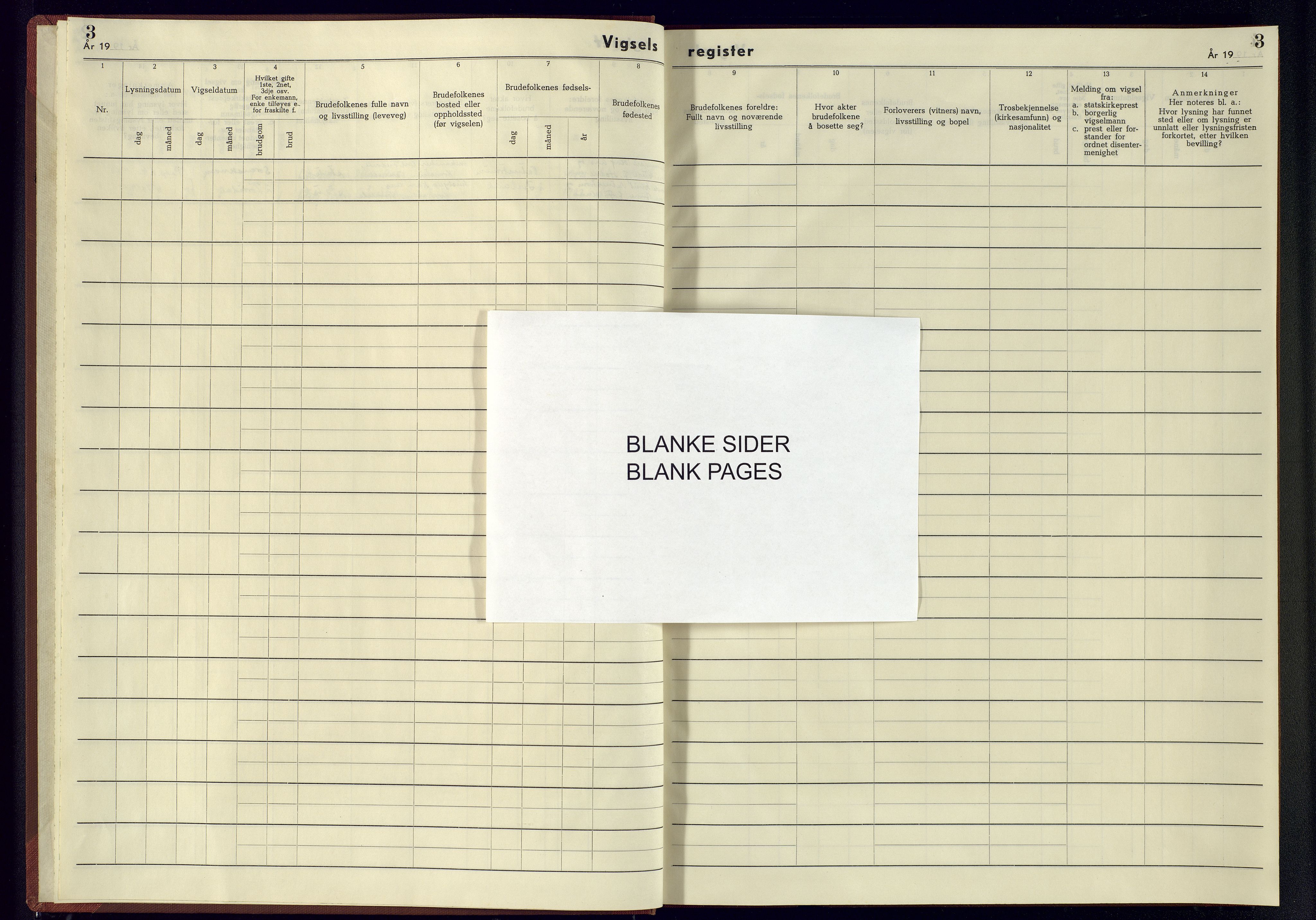Evje sokneprestkontor, AV/SAK-1111-0008/J/Je/L0006: Marriage register no. II.6.6, 1942-1945, p. 3