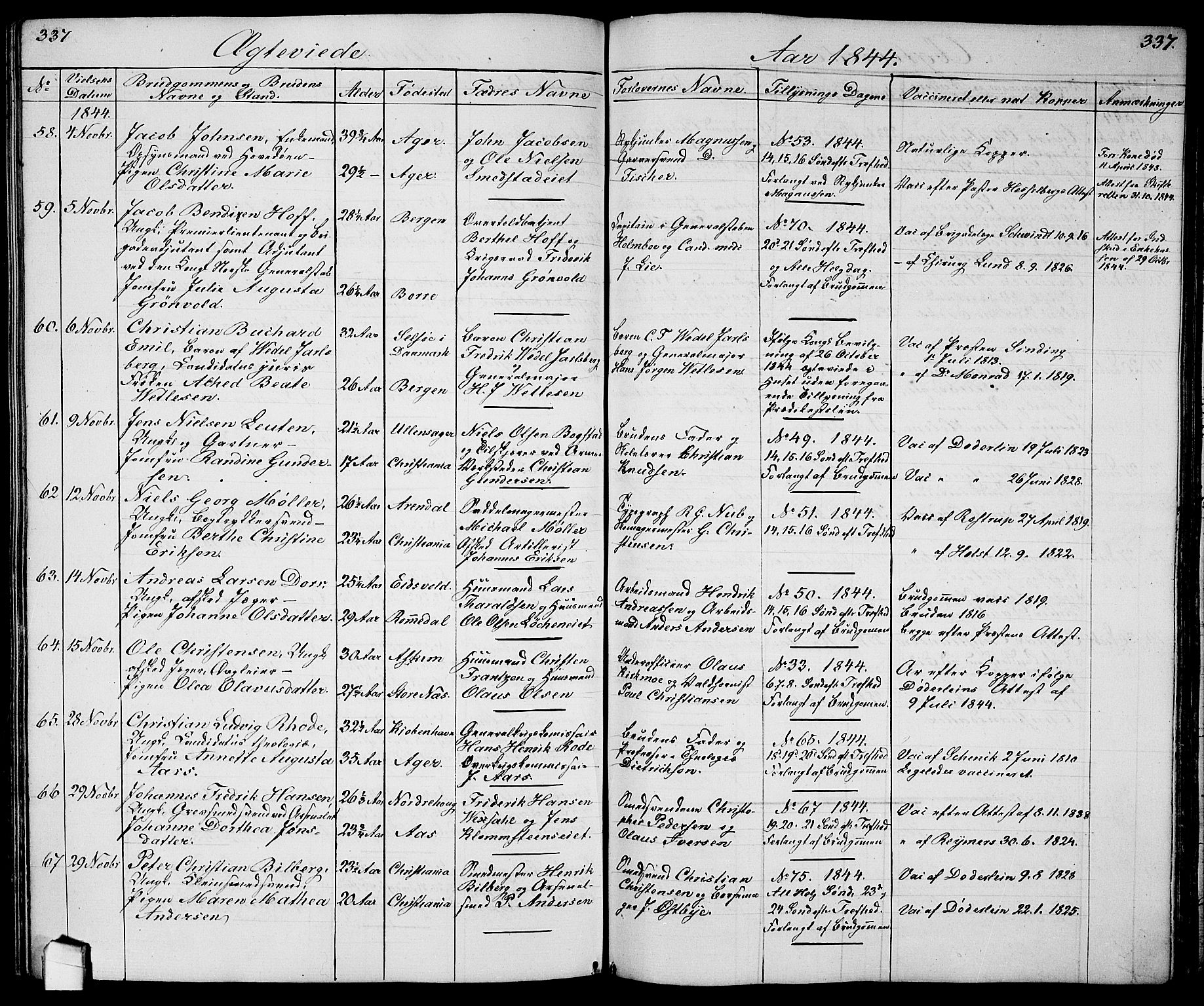 Garnisonsmenigheten Kirkebøker, SAO/A-10846/G/Ga/L0005: Parish register (copy) no. 5, 1841-1860, p. 337