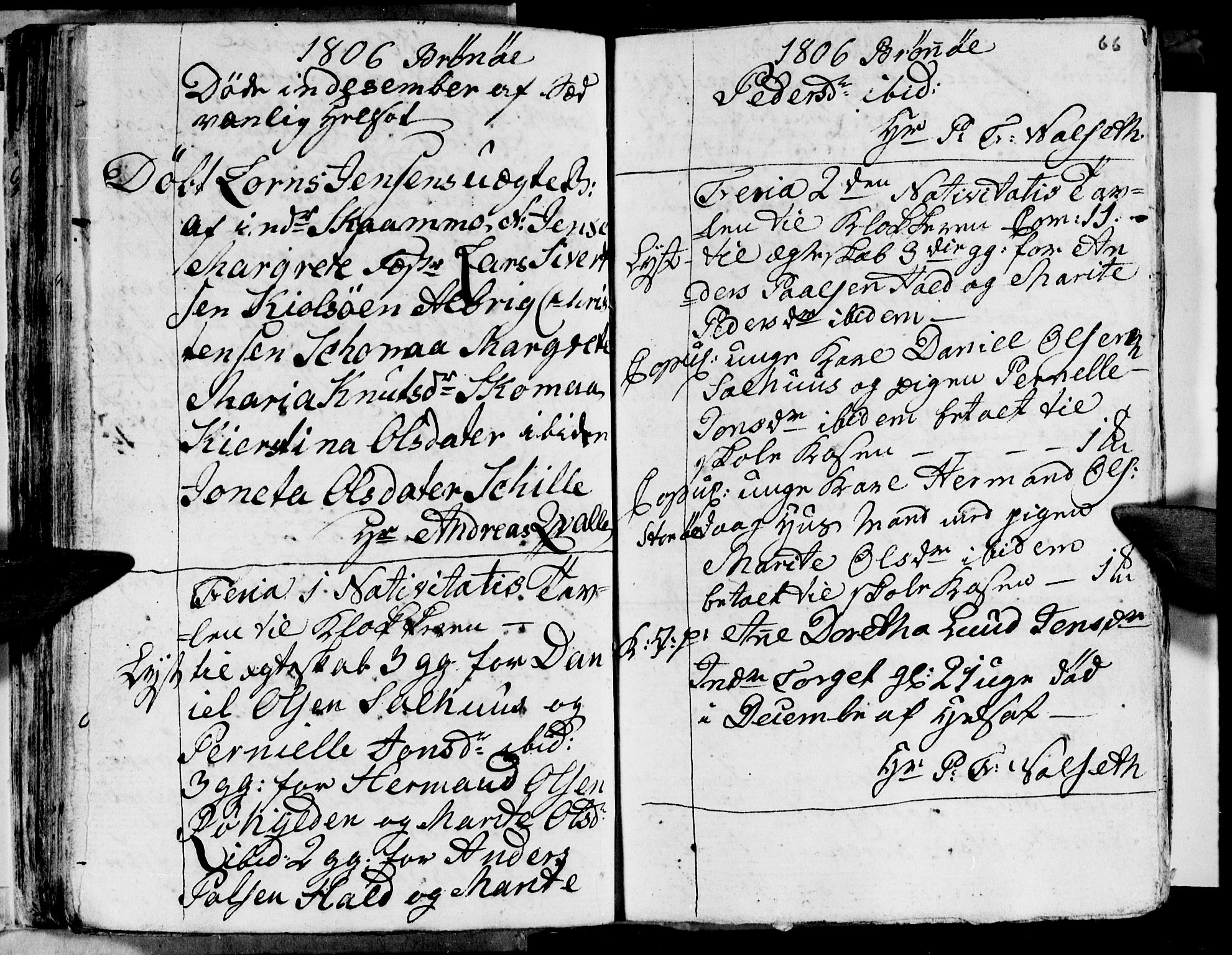 Ministerialprotokoller, klokkerbøker og fødselsregistre - Nordland, AV/SAT-A-1459/813/L0209: Parish register (copy) no. 813C01, 1803-1821, p. 66