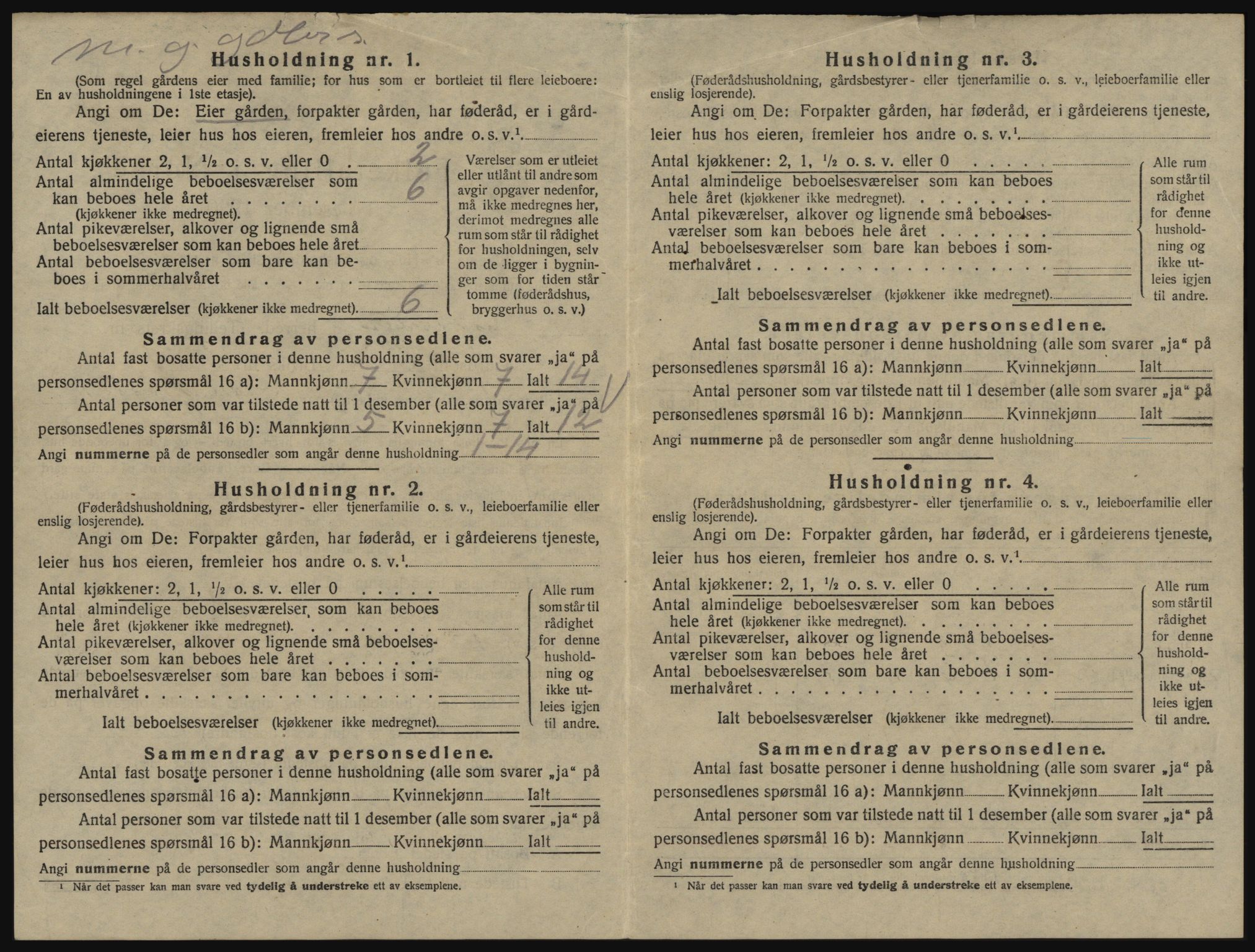 SAO, 1920 census for Skiptvet, 1920, p. 922