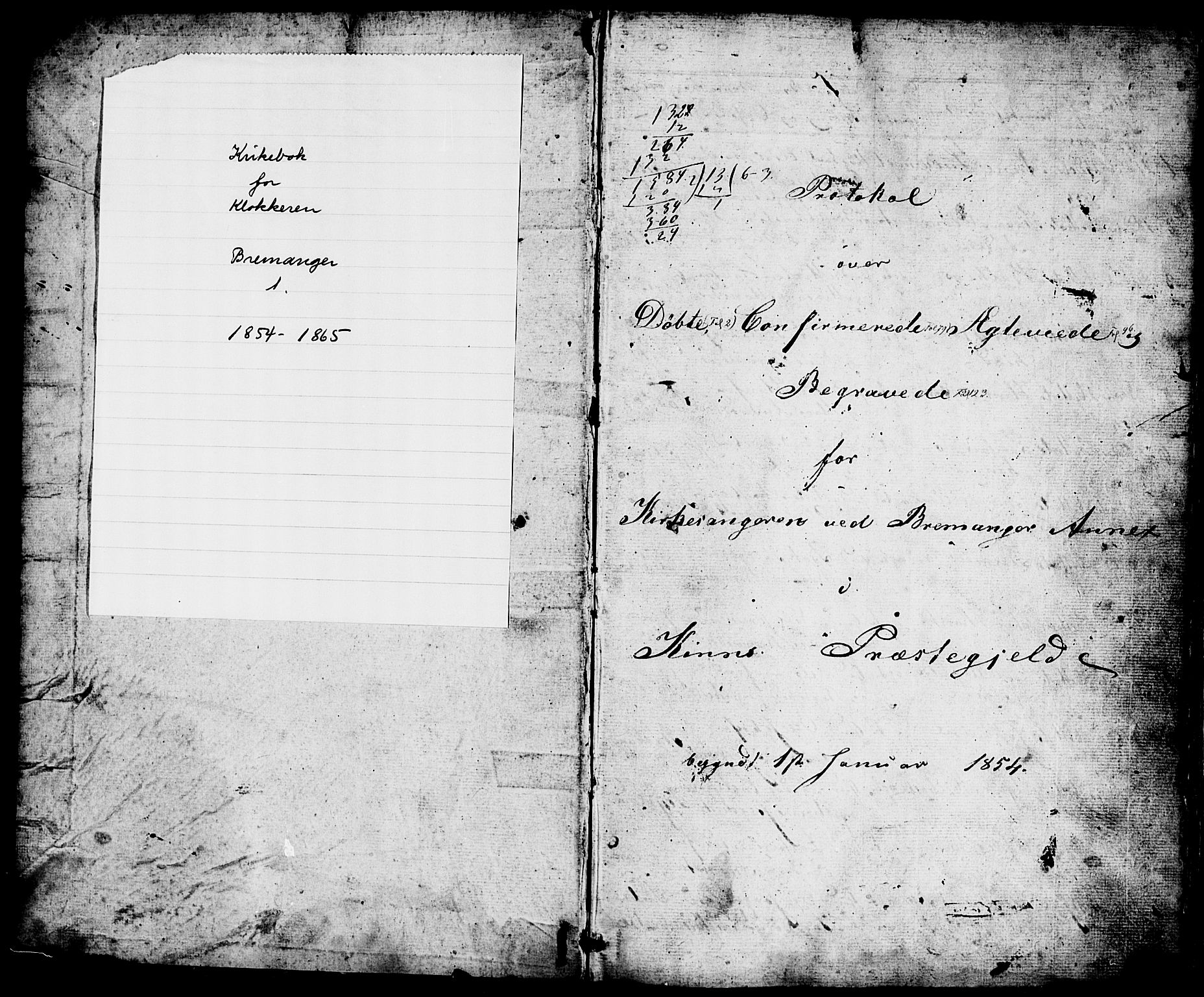 Bremanger sokneprestembete, SAB/A-82201/H/Hab/Haba/L0001: Parish register (copy) no. A 1, 1853-1865