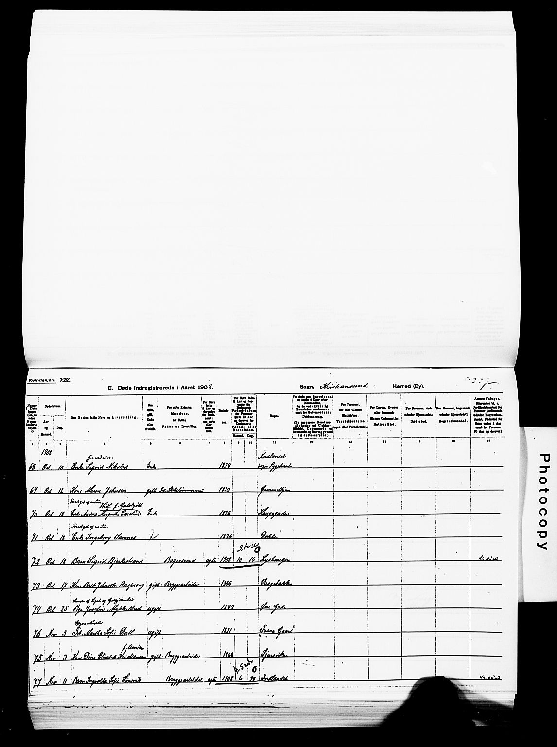 Ministerialprotokoller, klokkerbøker og fødselsregistre - Møre og Romsdal, AV/SAT-A-1454/572/L0860: Parish register (official) no. 572D04, 1903-1916