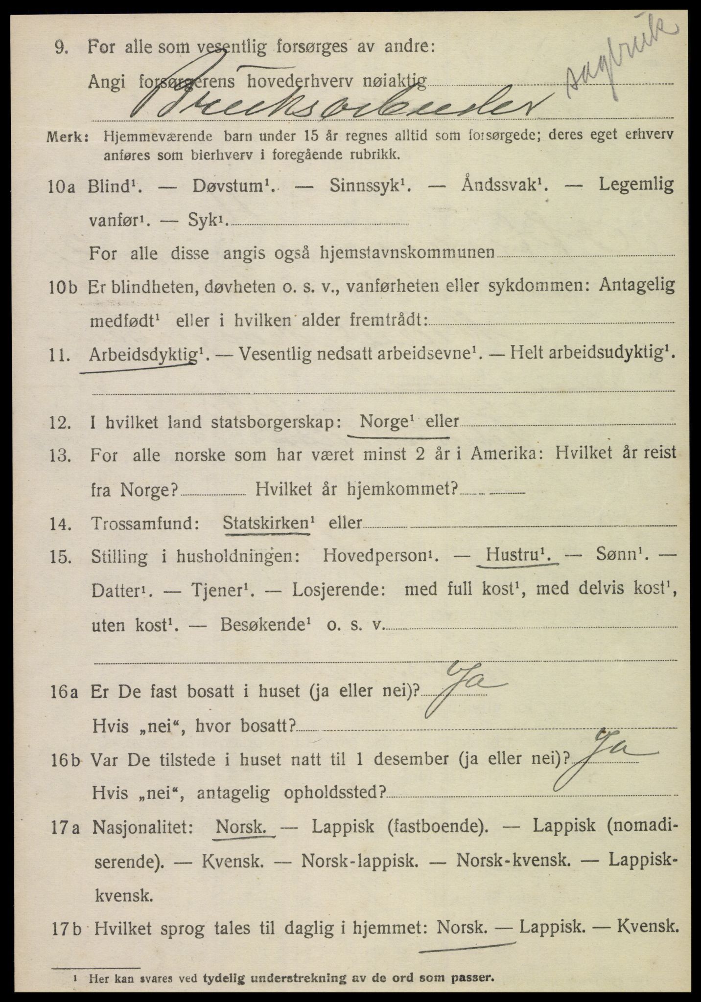 SAT, 1920 census for Otterøy, 1920, p. 1360