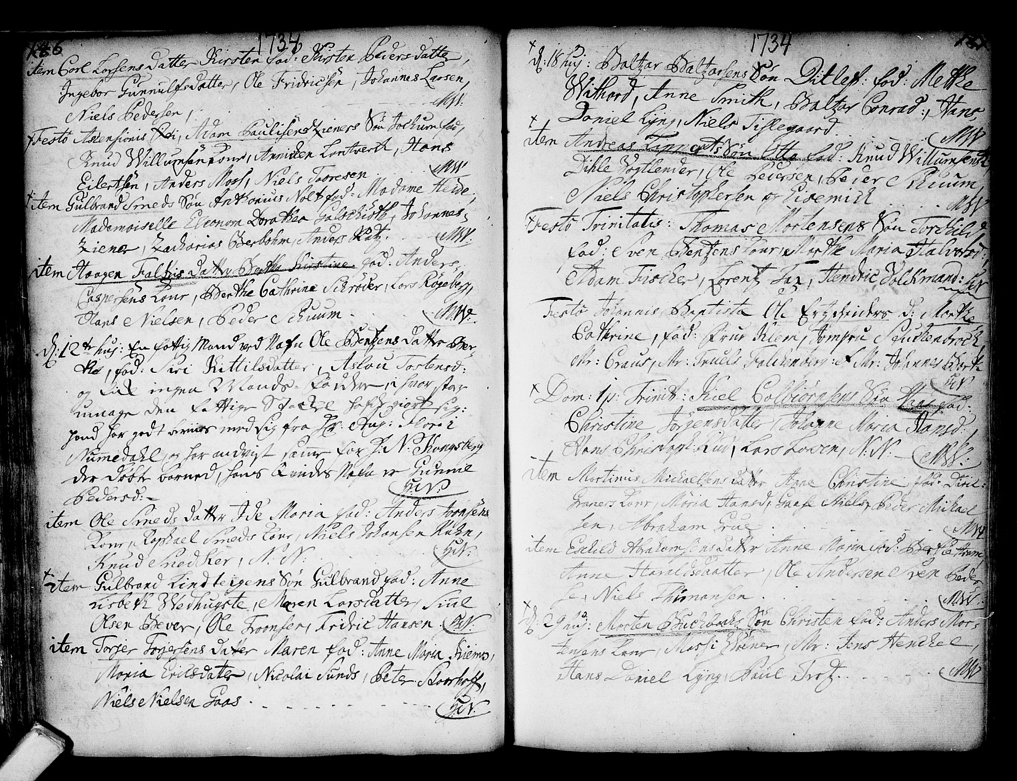 Kongsberg kirkebøker, AV/SAKO-A-22/F/Fa/L0002: Parish register (official) no. I 2, 1721-1743, p. 146-147