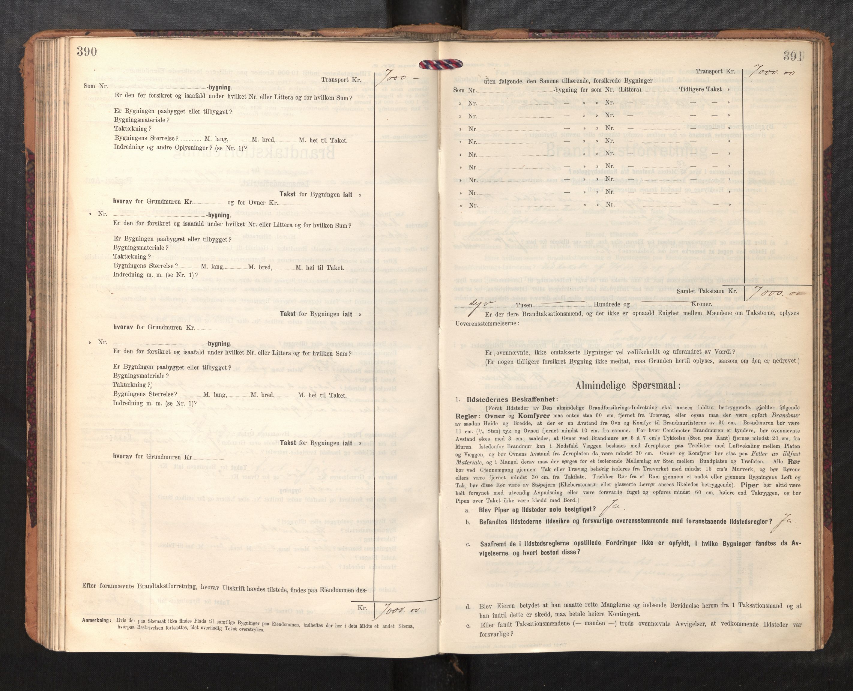 Lensmannen i Askøy, AV/SAB-A-31001/0012/L0007: Branntakstprotokoll, skjematakst, 1910-1919, p. 390-391