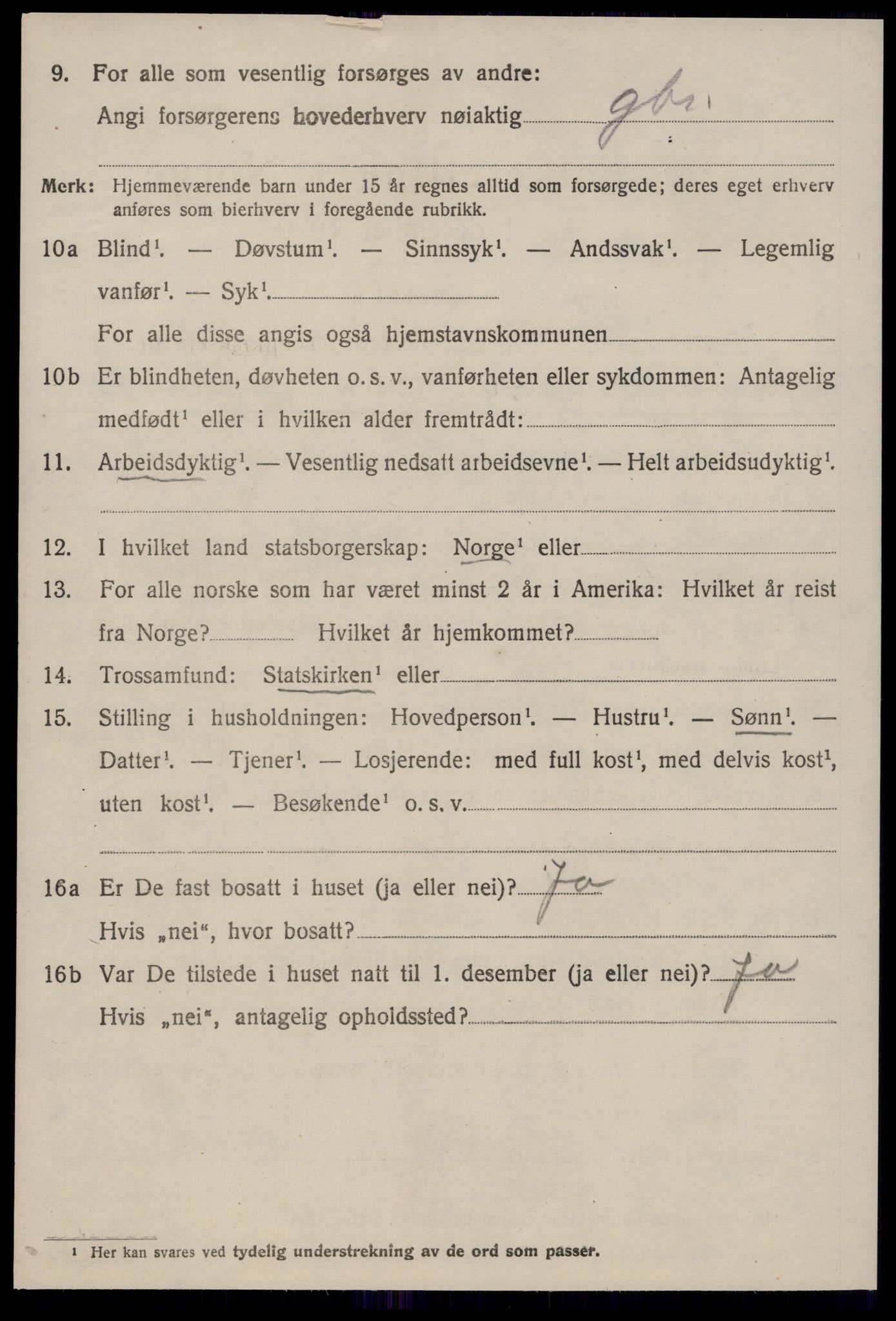 SAT, 1920 census for Fræna, 1920, p. 4524