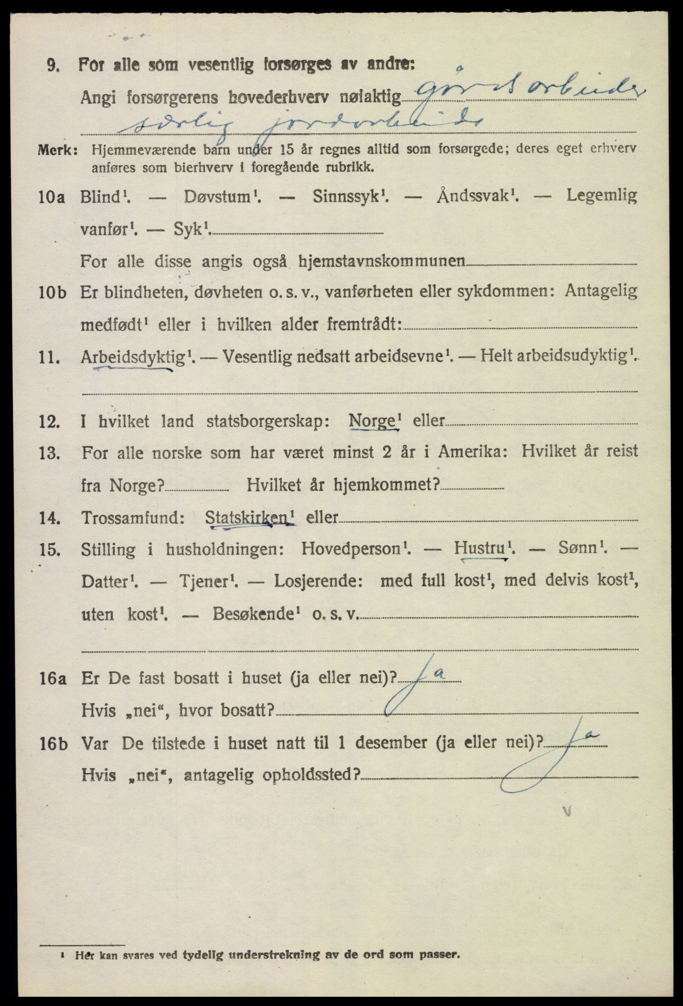 SAH, 1920 census for Nes (Hedmark), 1920, p. 5069