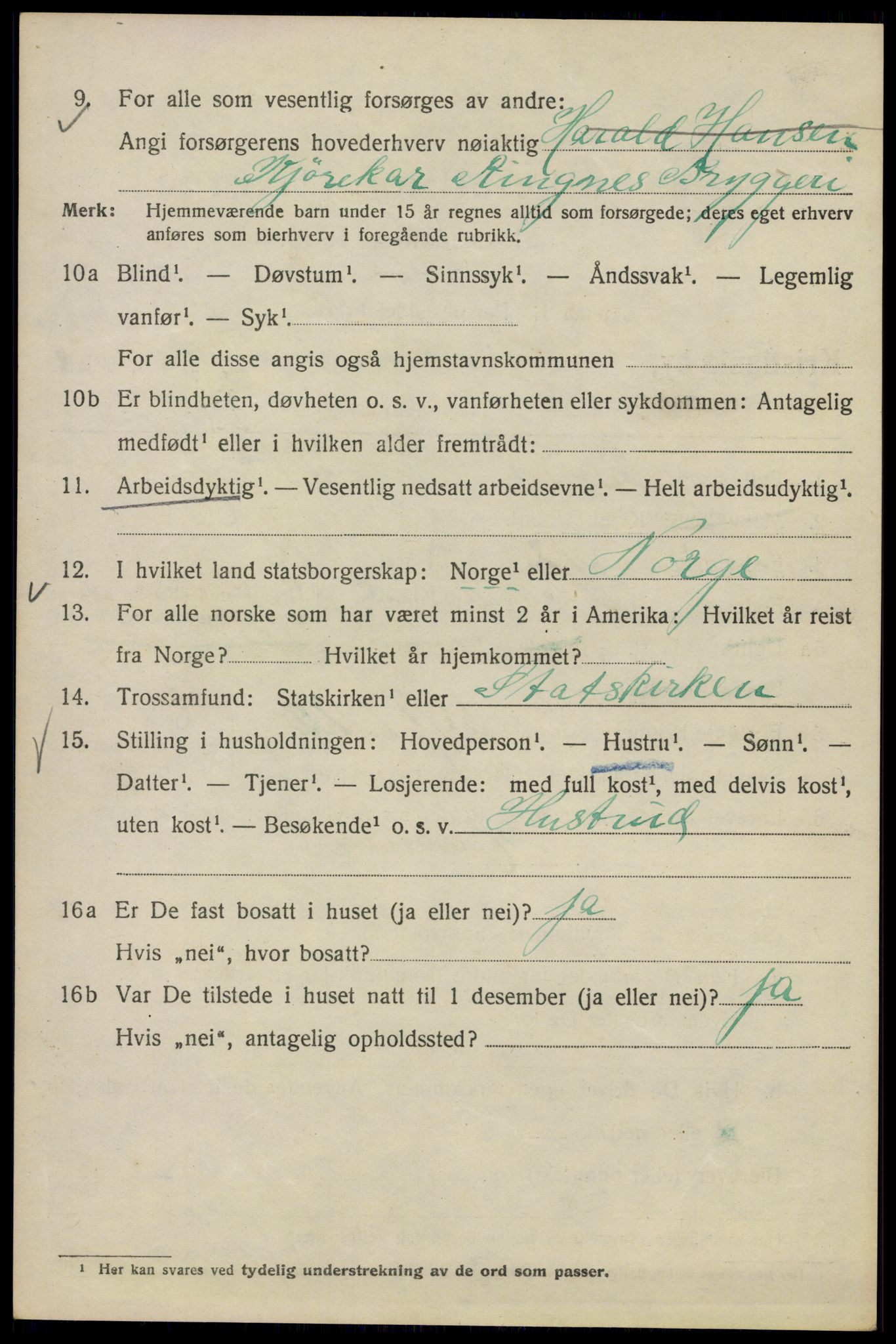 SAO, 1920 census for Kristiania, 1920, p. 285282