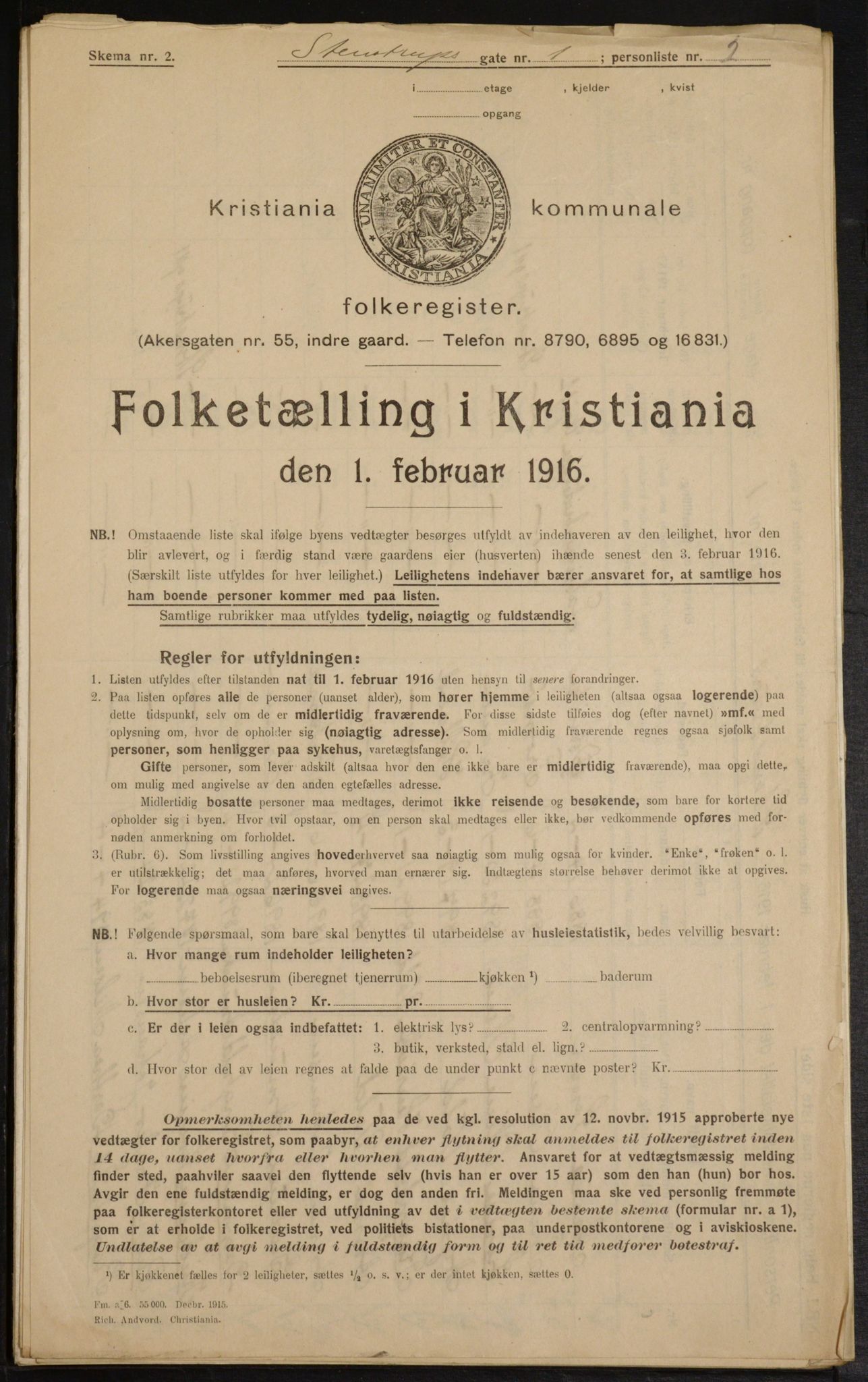 OBA, Municipal Census 1916 for Kristiania, 1916, p. 103503