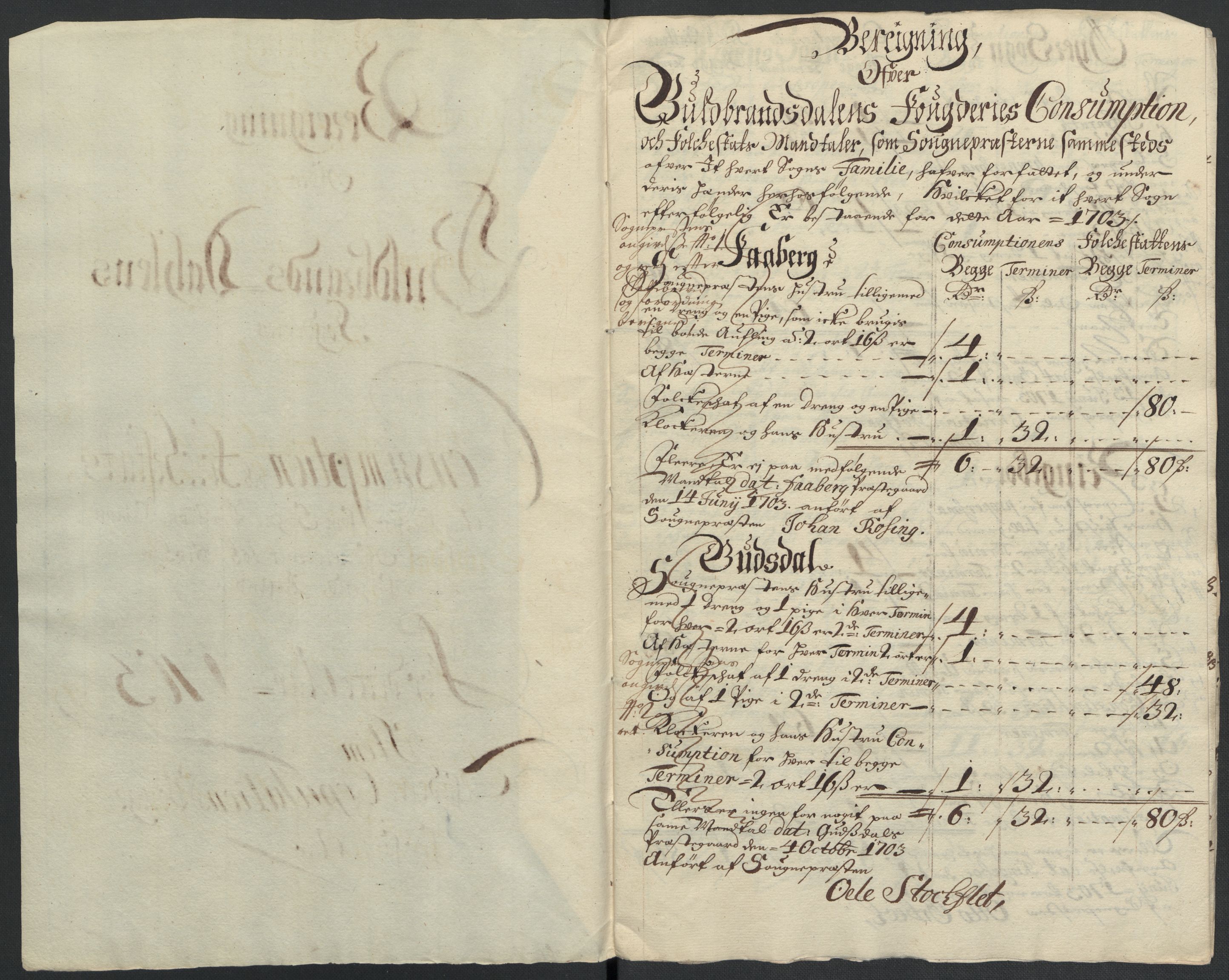 Rentekammeret inntil 1814, Reviderte regnskaper, Fogderegnskap, AV/RA-EA-4092/R17/L1176: Fogderegnskap Gudbrandsdal, 1703, p. 141