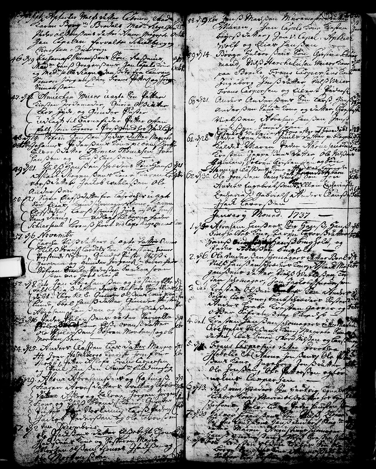 Skien kirkebøker, SAKO/A-302/F/Fa/L0002: Parish register (official) no. 2, 1716-1757, p. 119