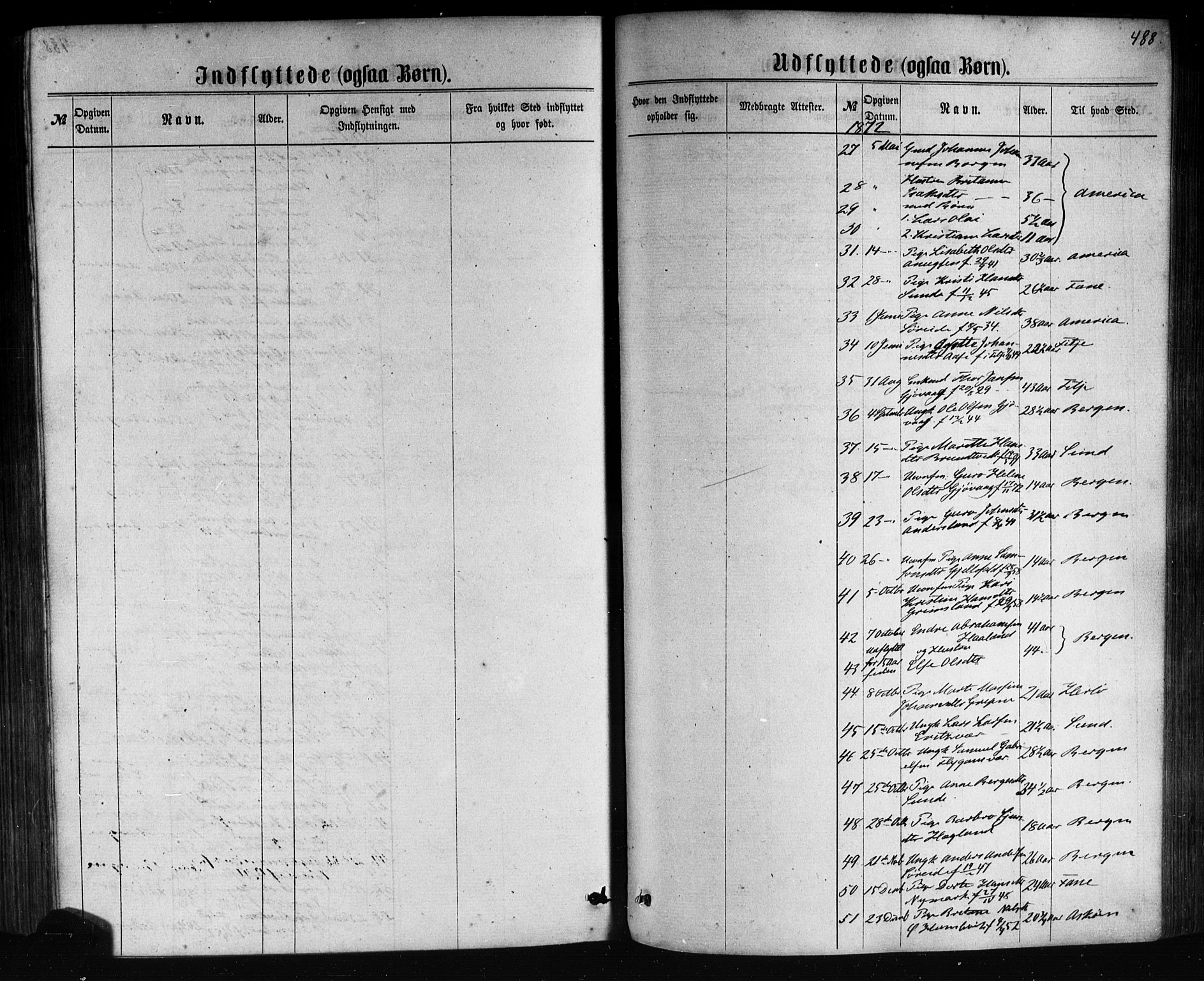 Tysnes sokneprestembete, SAB/A-78601/H/Haa: Parish register (official) no. A 12, 1872-1886, p. 488