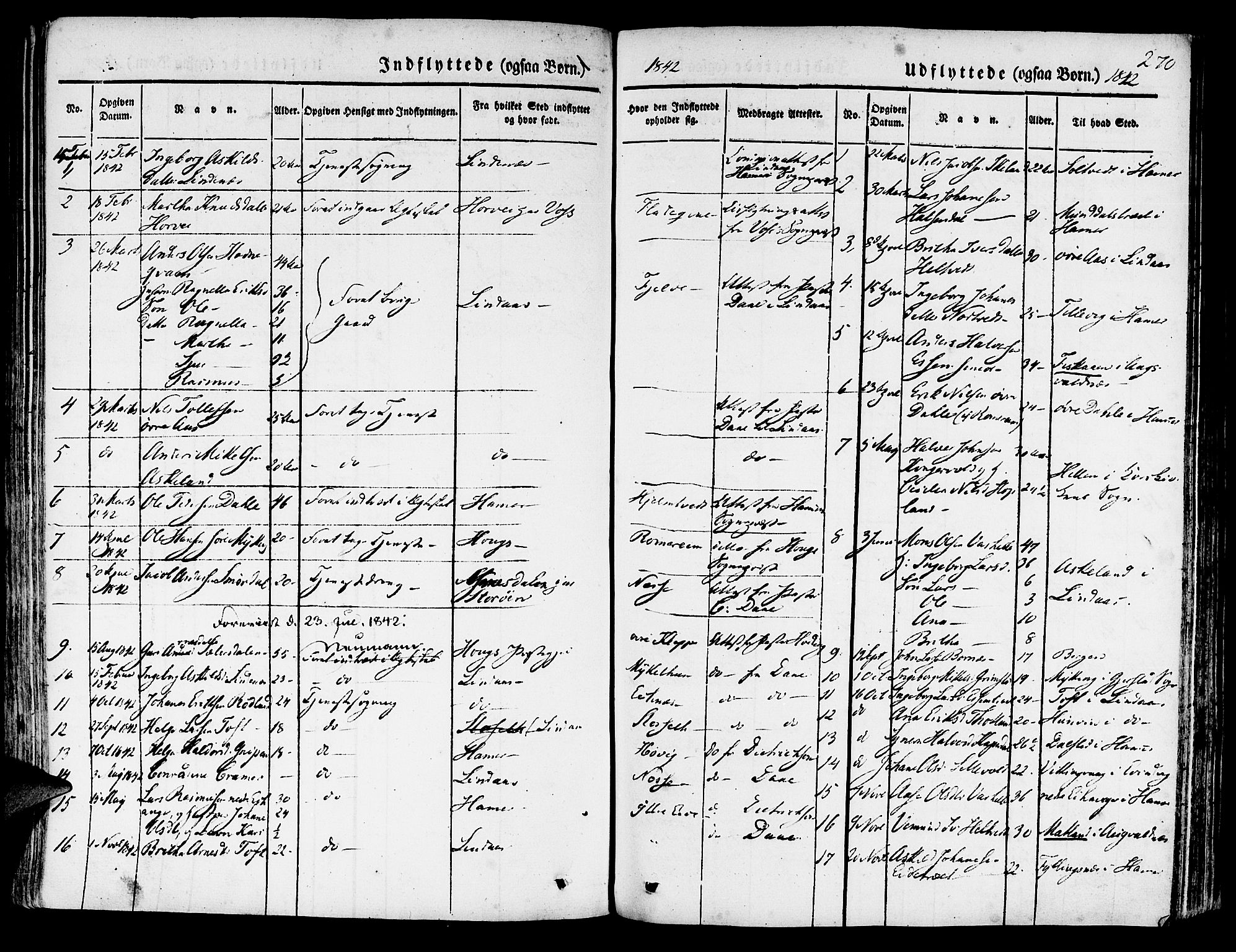 Hosanger sokneprestembete, SAB/A-75801/H/Haa: Parish register (official) no. A 7, 1835-1848, p. 270