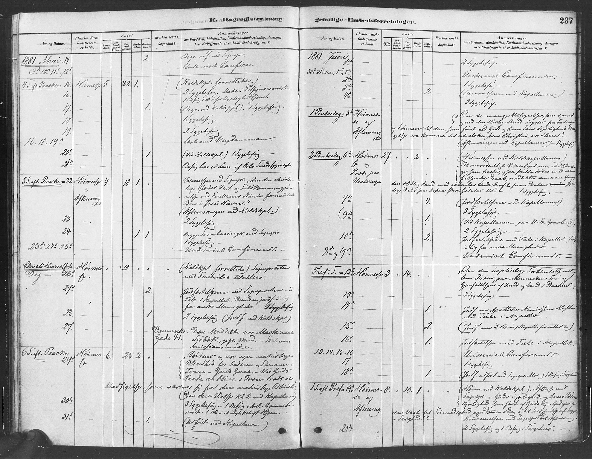 Gamlebyen prestekontor Kirkebøker, AV/SAO-A-10884/F/Fa/L0005: Parish register (official) no. 5, 1878-1889, p. 237