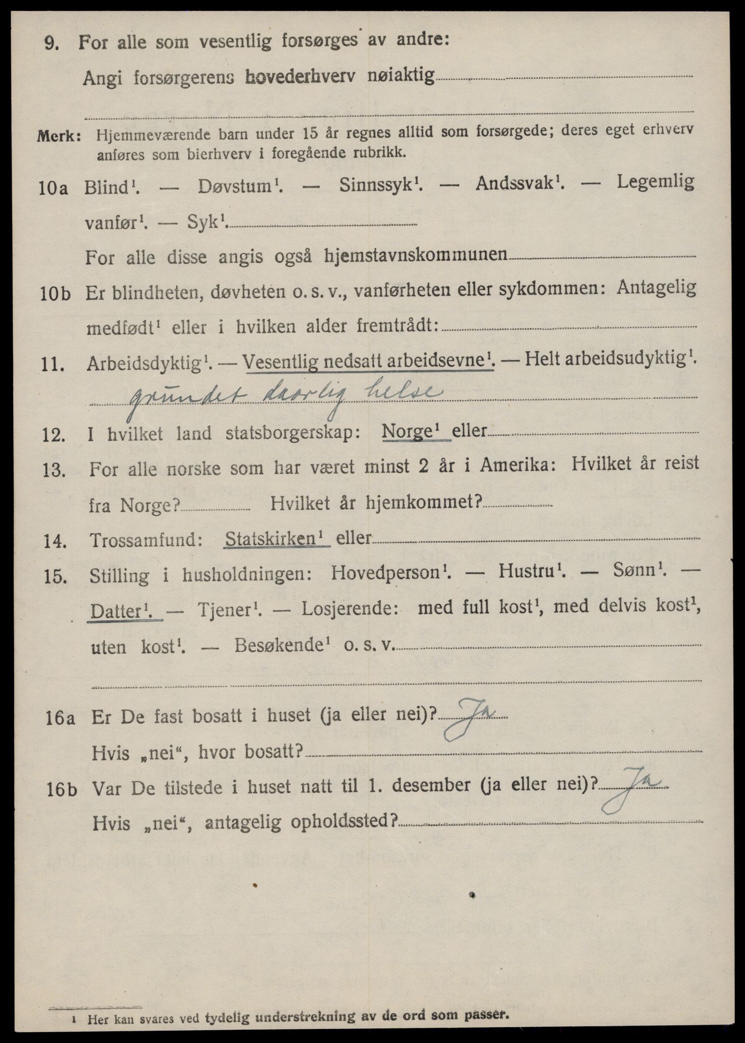 SAT, 1920 census for Tustna, 1920, p. 888