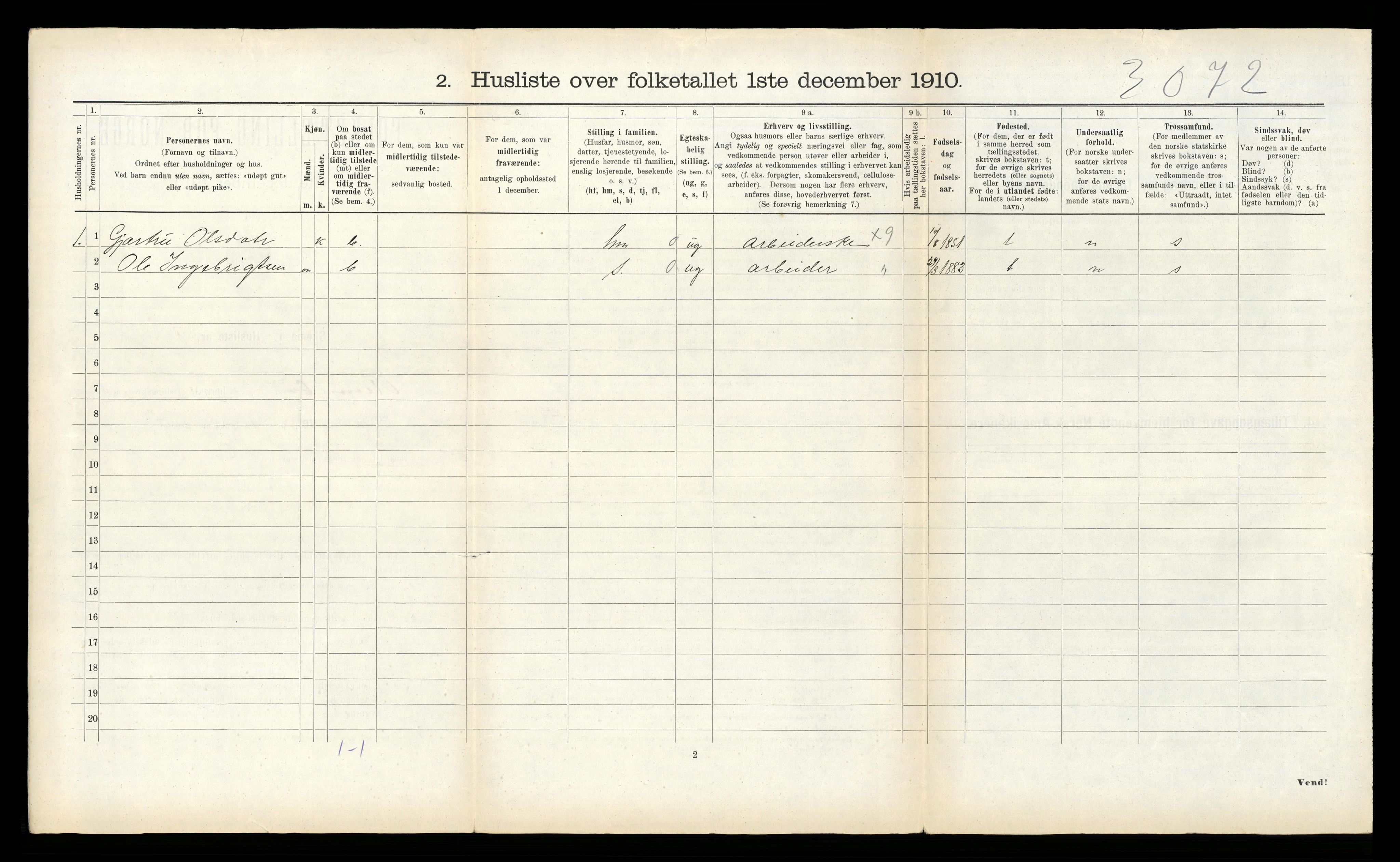 RA, 1910 census for Rennebu, 1910, p. 567