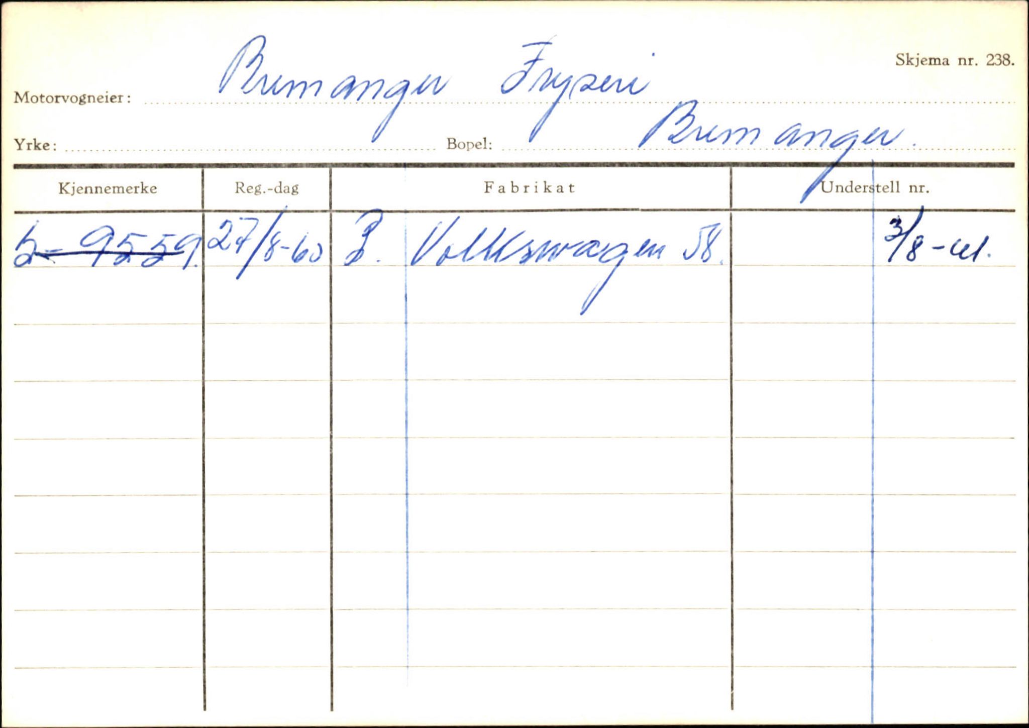 Statens vegvesen, Sogn og Fjordane vegkontor, AV/SAB-A-5301/4/F/L0133: Eigarregister Bremanger A-Å. Gaular A-H, 1945-1975, p. 129