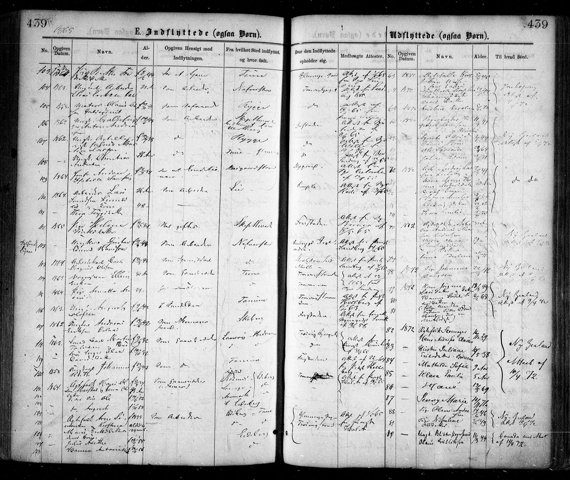 Glemmen prestekontor Kirkebøker, SAO/A-10908/F/Fa/L0008: Parish register (official) no. 8, 1862-1871, p. 439